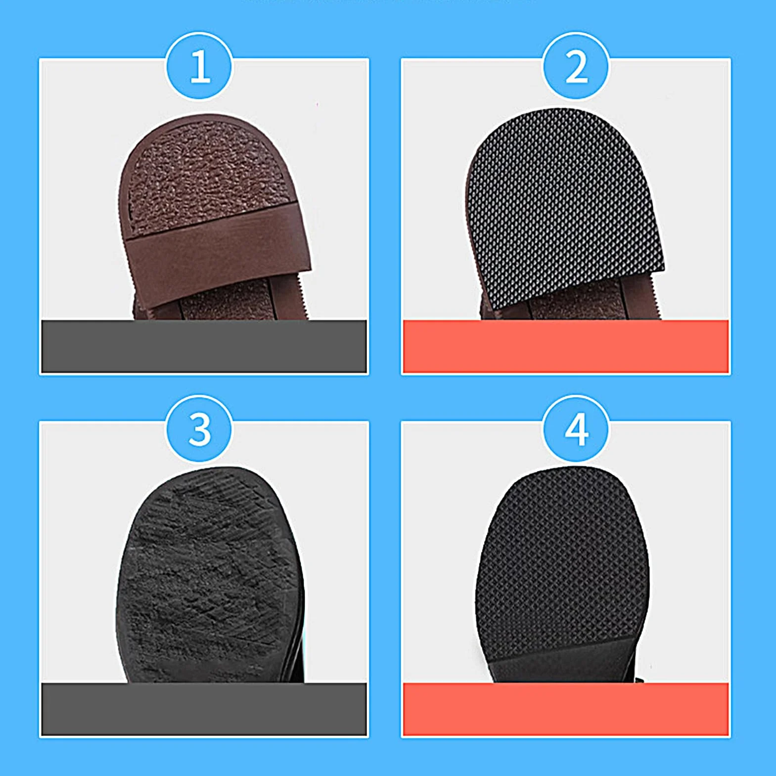 Agarres antideslizantes para zapatos – Cinta adhesiva para zapatos de 3.28 pies de largo, almohadillas antideslizantes para tacones, calcomanías para parte inferior de zapatos, gomitas para zapatos