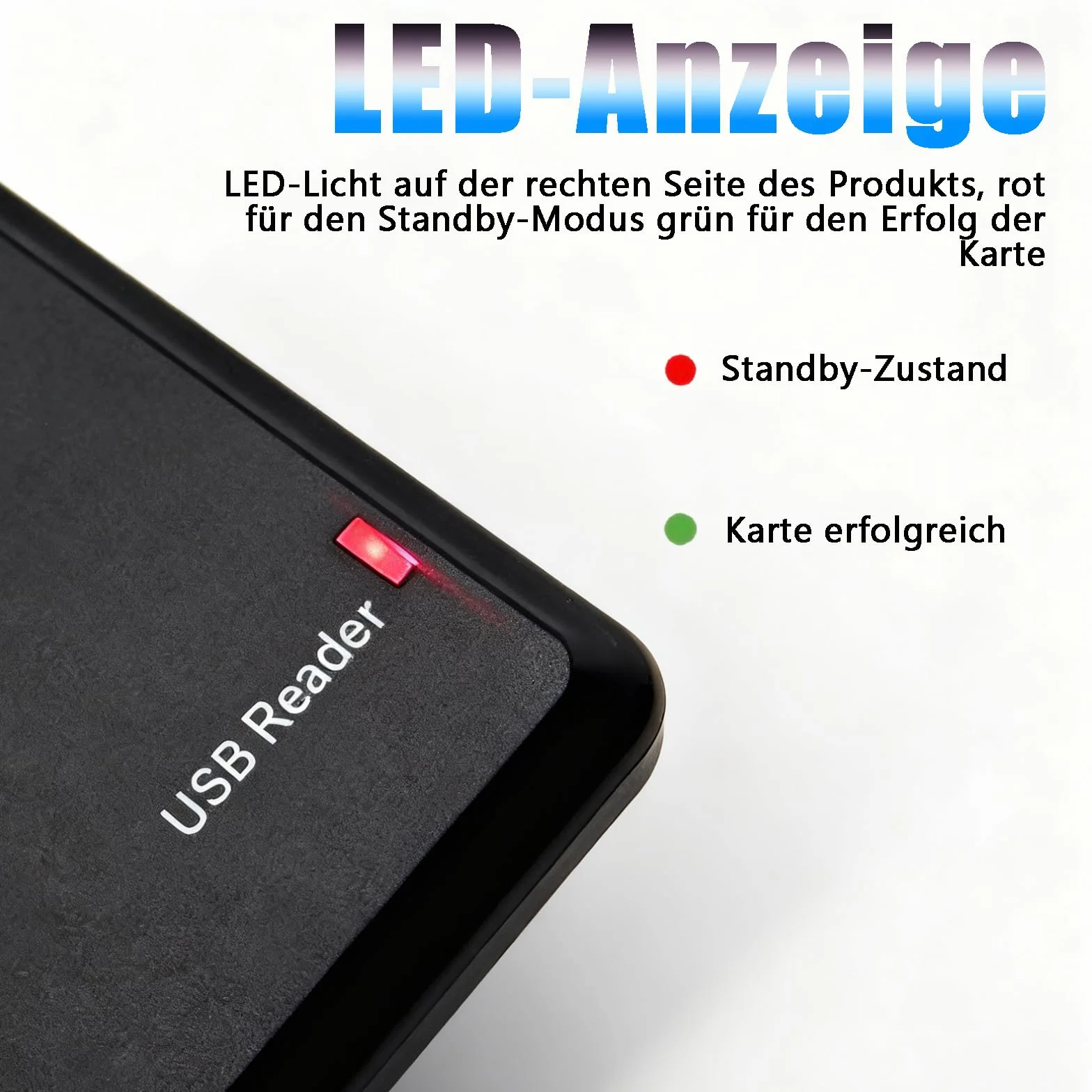 GERUI Lector RFID USB 13,56 MHz sin contacto IC tarjetas S50 S70 14443A LED