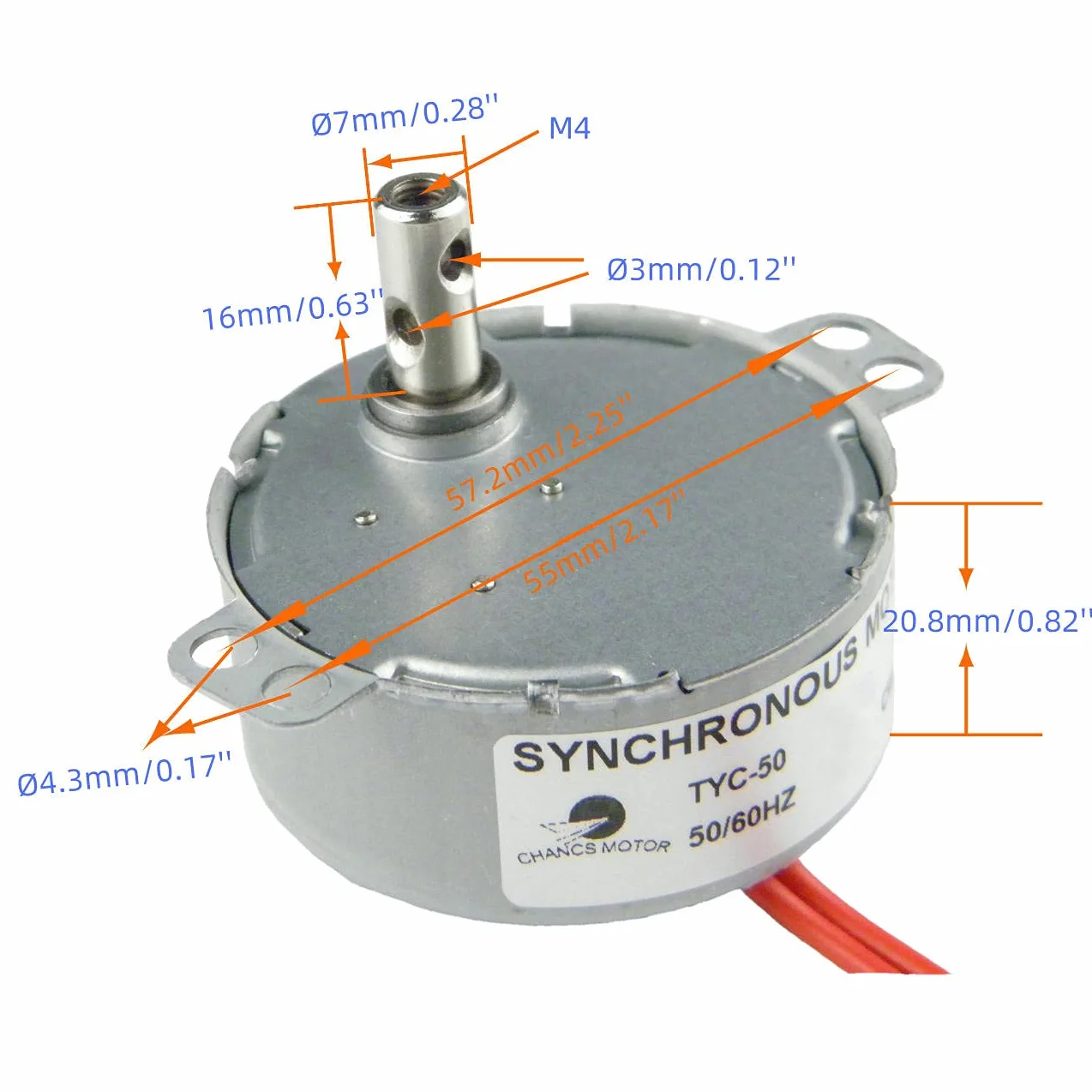 CHANCS TYC-50 Motor de engranaje reductor 220V 15-18r/min CW Plataforma giratoria
