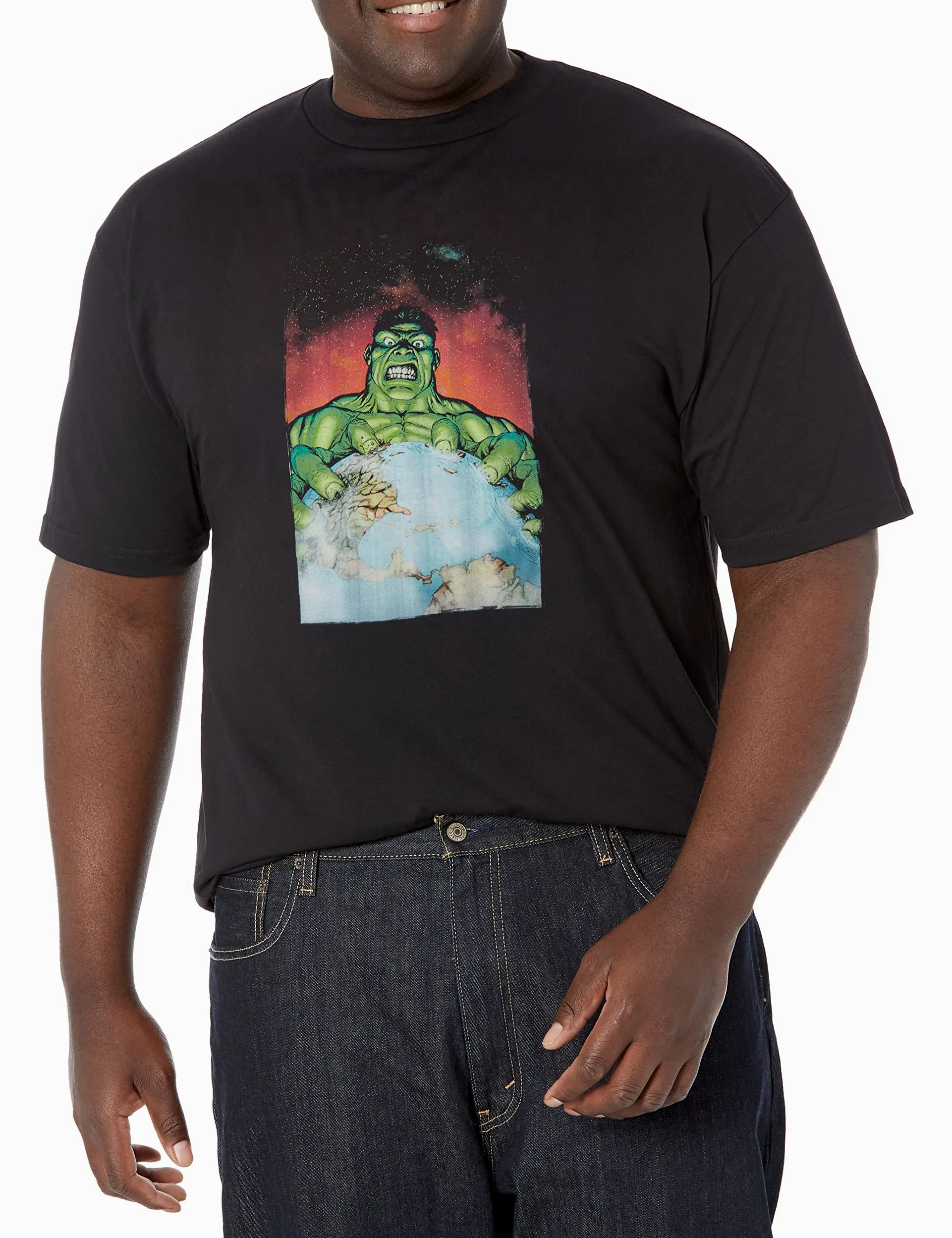 Marvel Póster de película Camiseta, Negro, XL-Alto para Hombre