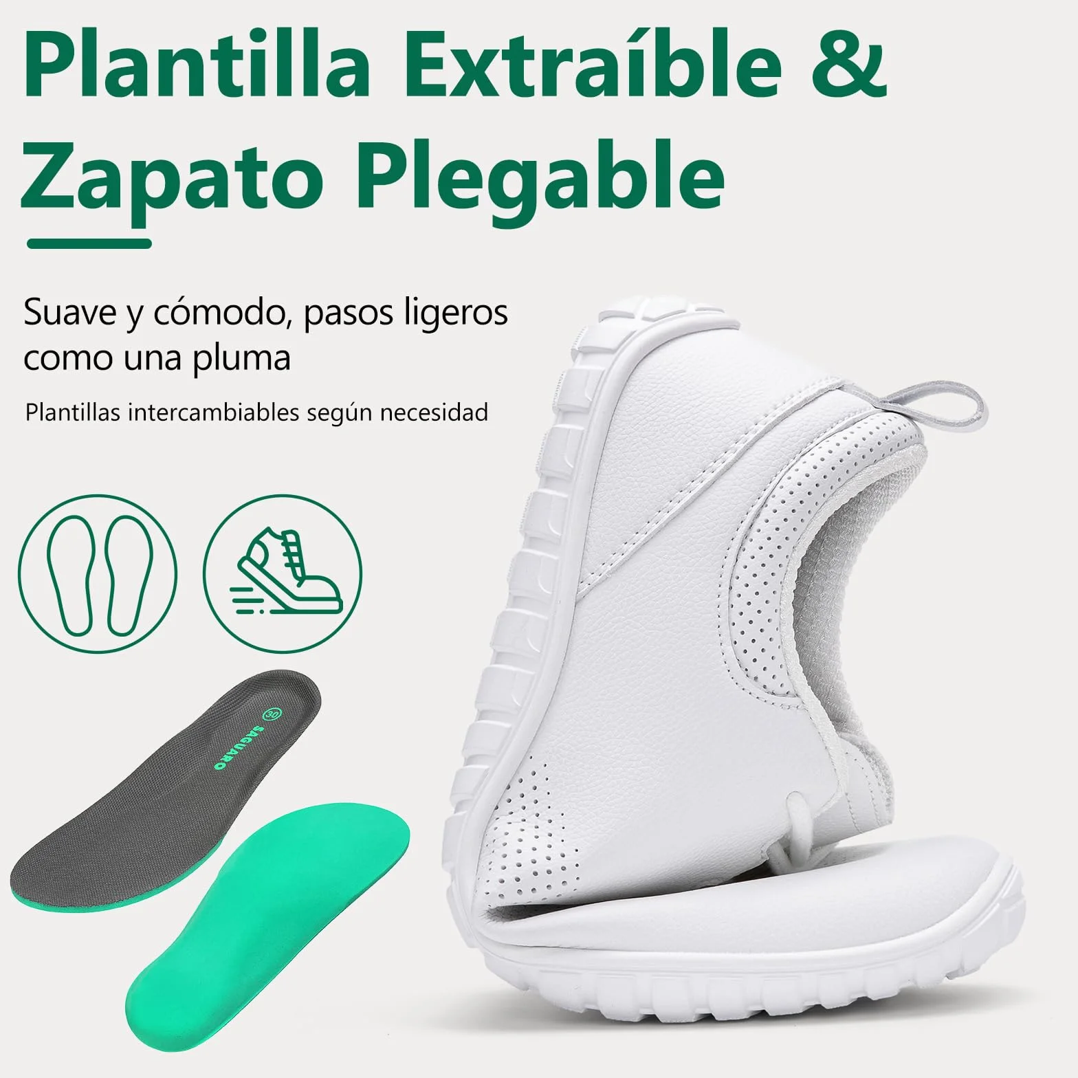 SAGUARO Zapatillas Barefoot Hombre, Calzado Minimalista Ligero con Puntera Ancha & Zero Drop para Caminar al Aire Libre Casual, Tallas 39-48