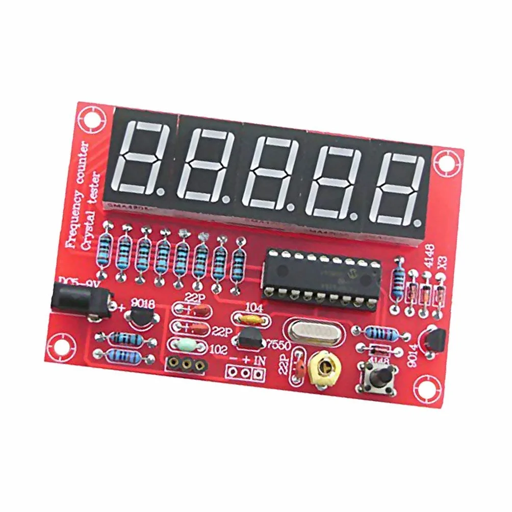ARCELI Medidor de Frecuencia Digital LED 1Hz-50MHz Kit de Probador Oscilador de Cristal
