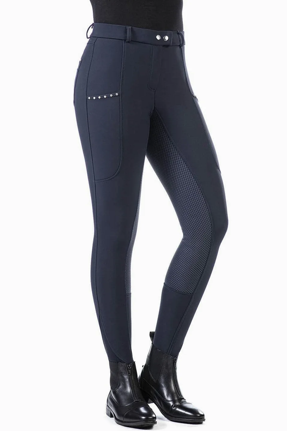 HKM Monaco Culera Full S. Pantalones de Montar para Mujer Verde Oscuro 42
