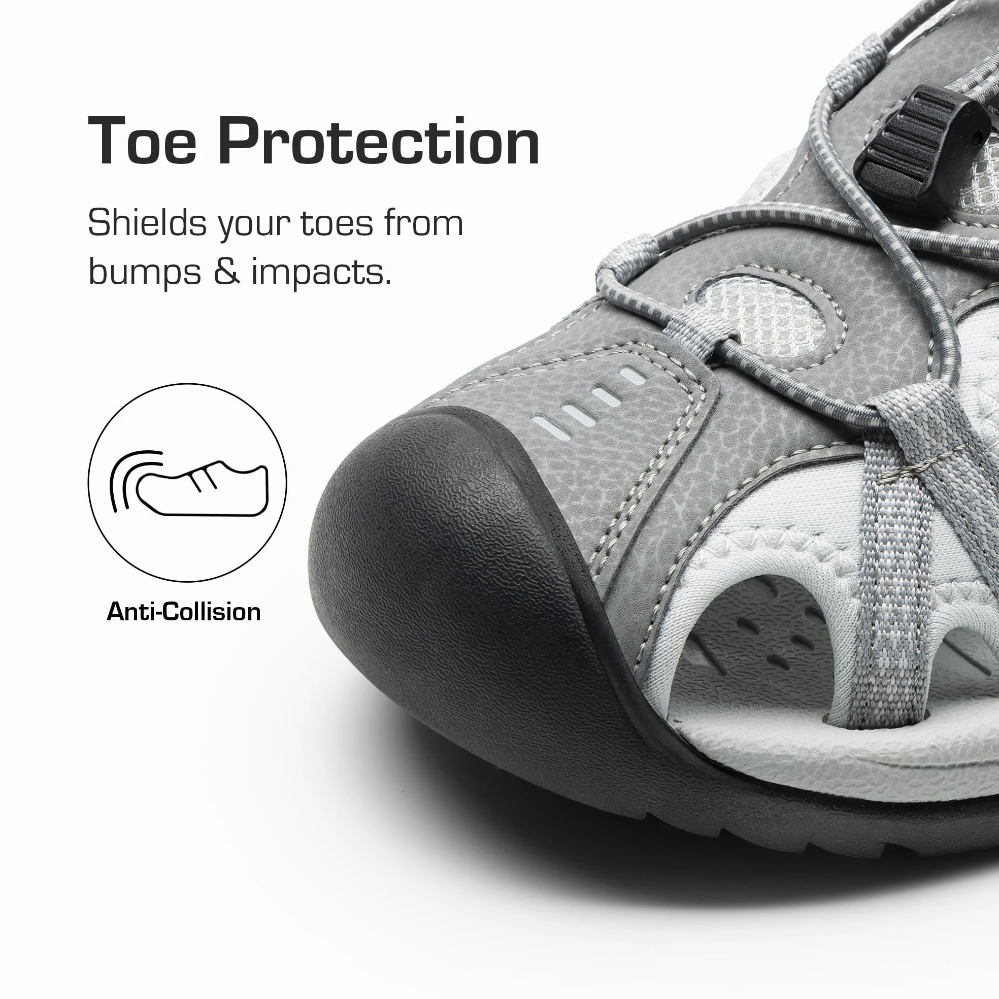 DREAM PAIRS Sandalias Hombre Verano Trekking Deportivas Playa Antideslizantes Zapatos con Punta Cerrada Senderismo