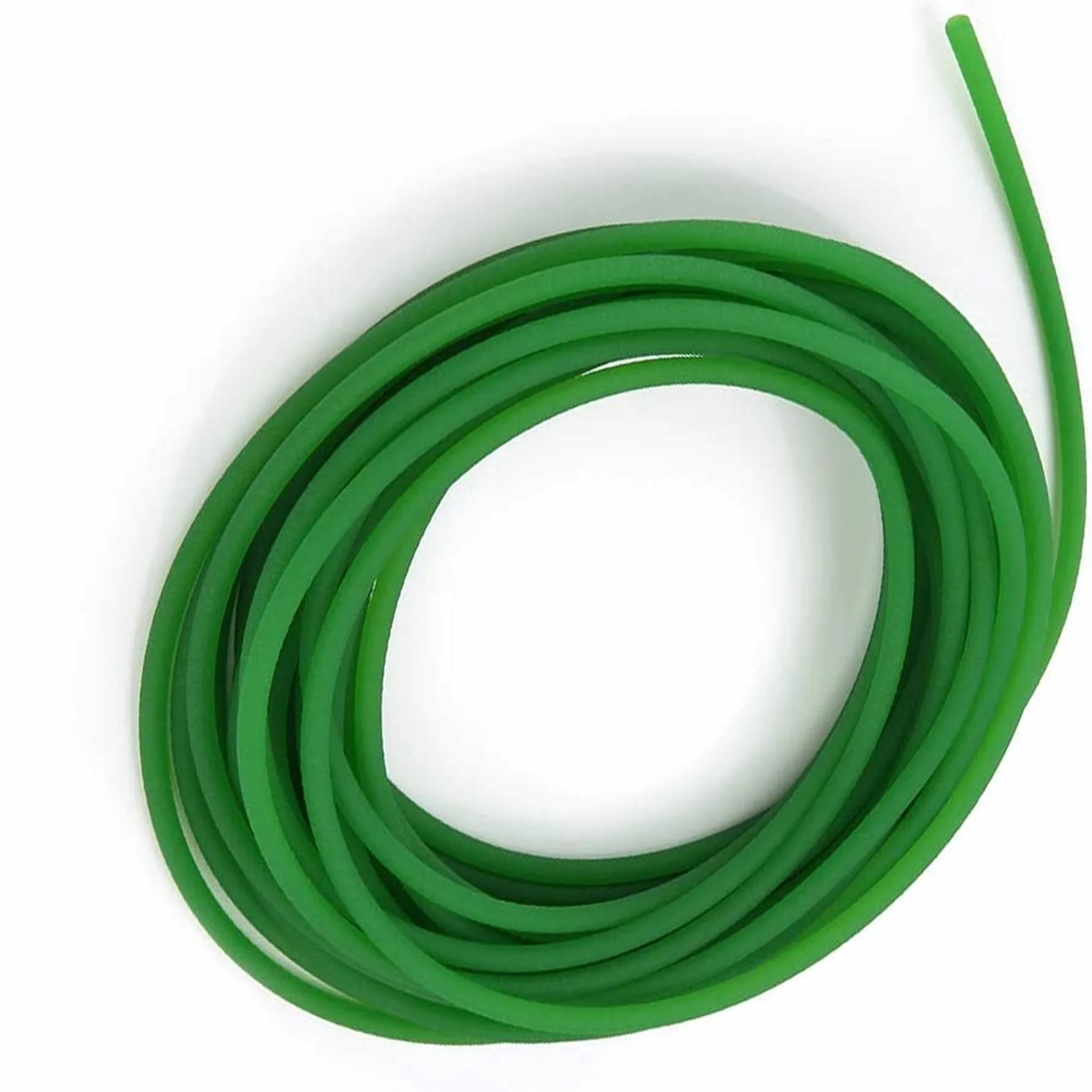 Correa redonda de poliuretano PU superficie rugosa verde 5mm x 10m para transmisión de impresión