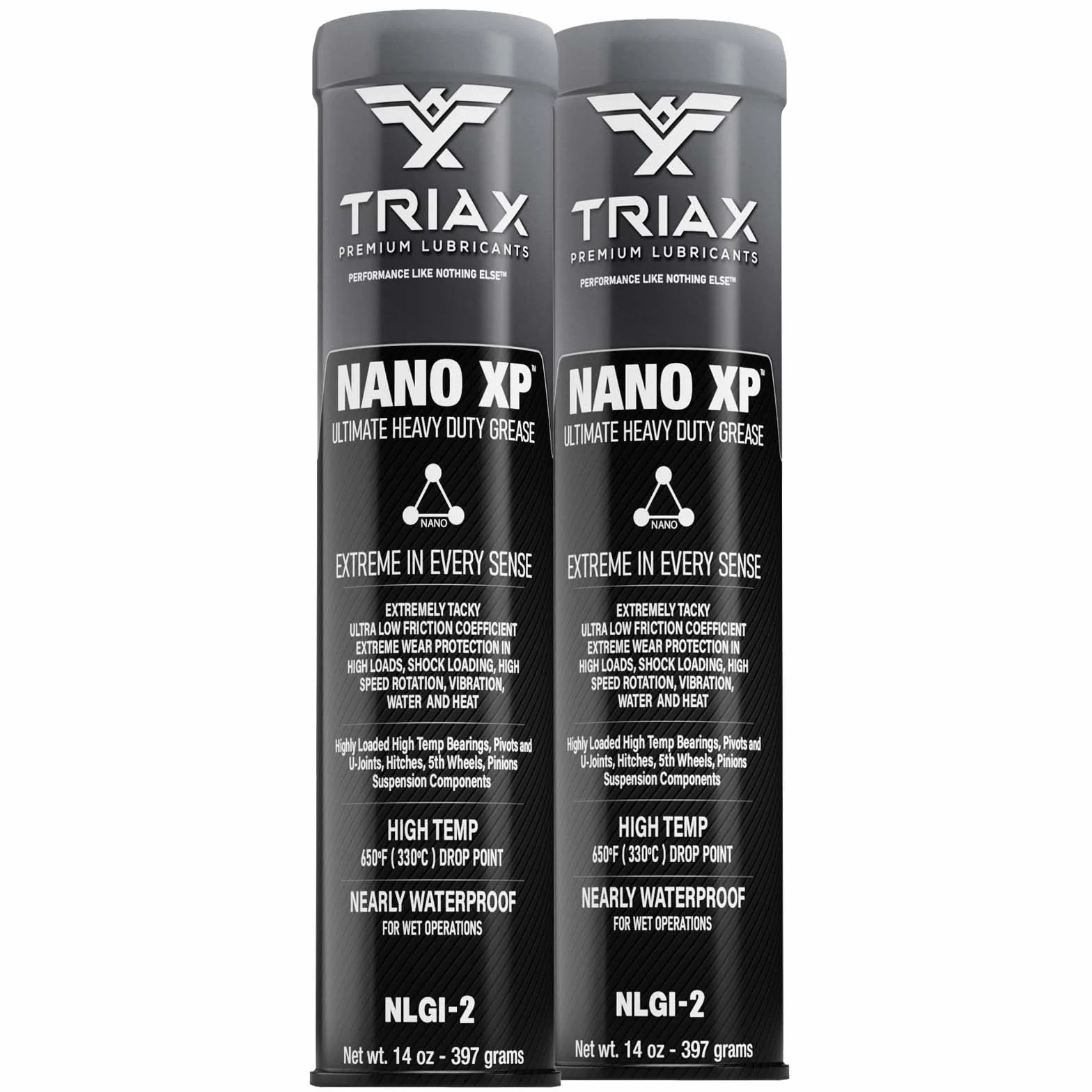 TRIAX Nano XP Grasa Alta Temperatura Sintética Nano Fullereno Punto Caída >330°C Rodamientos Rueda Chasis Quinta Rueda Marina