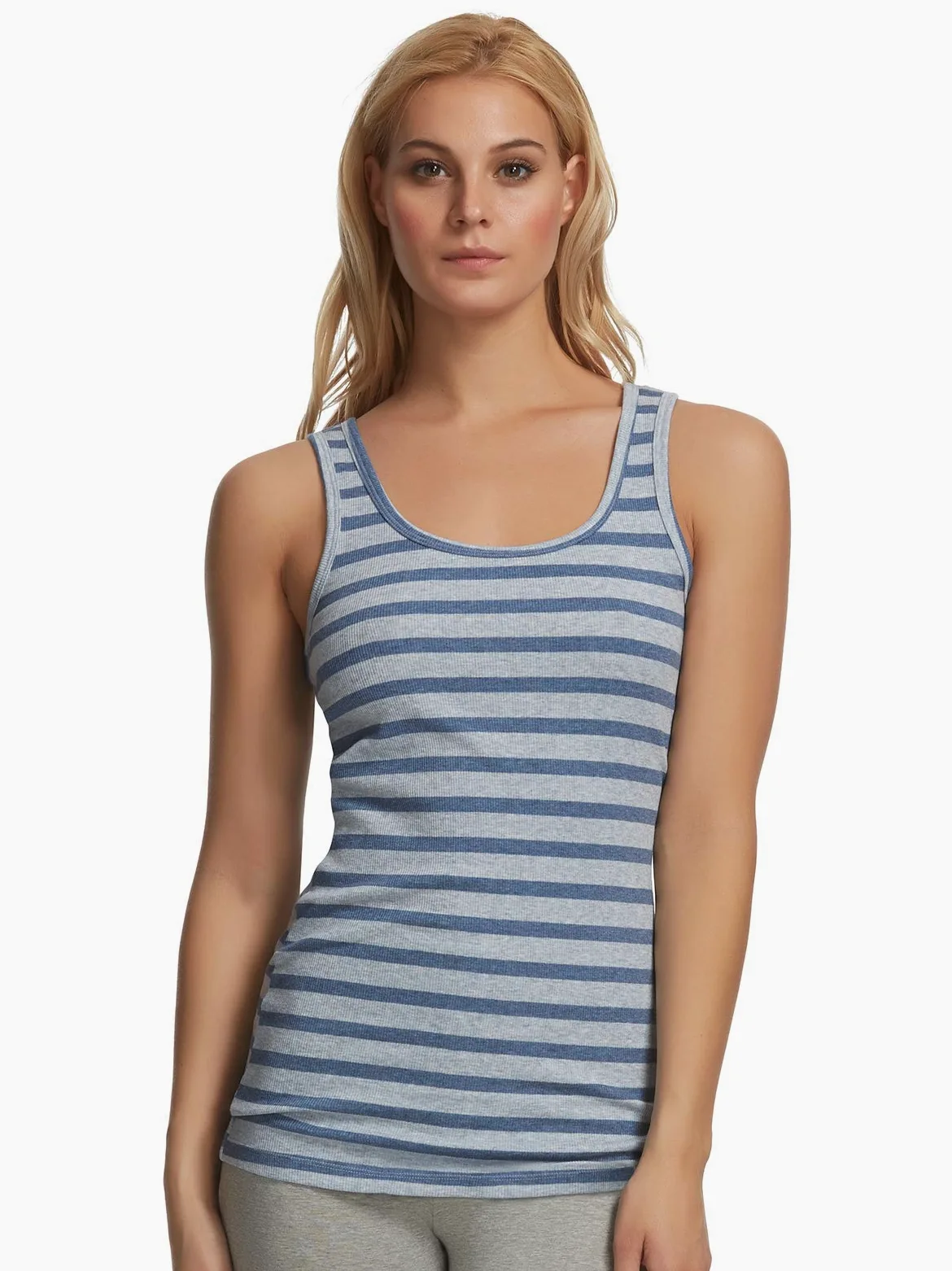 Felina | Camiseta de tirantes acanalada algodón 2 unidades Negro gris