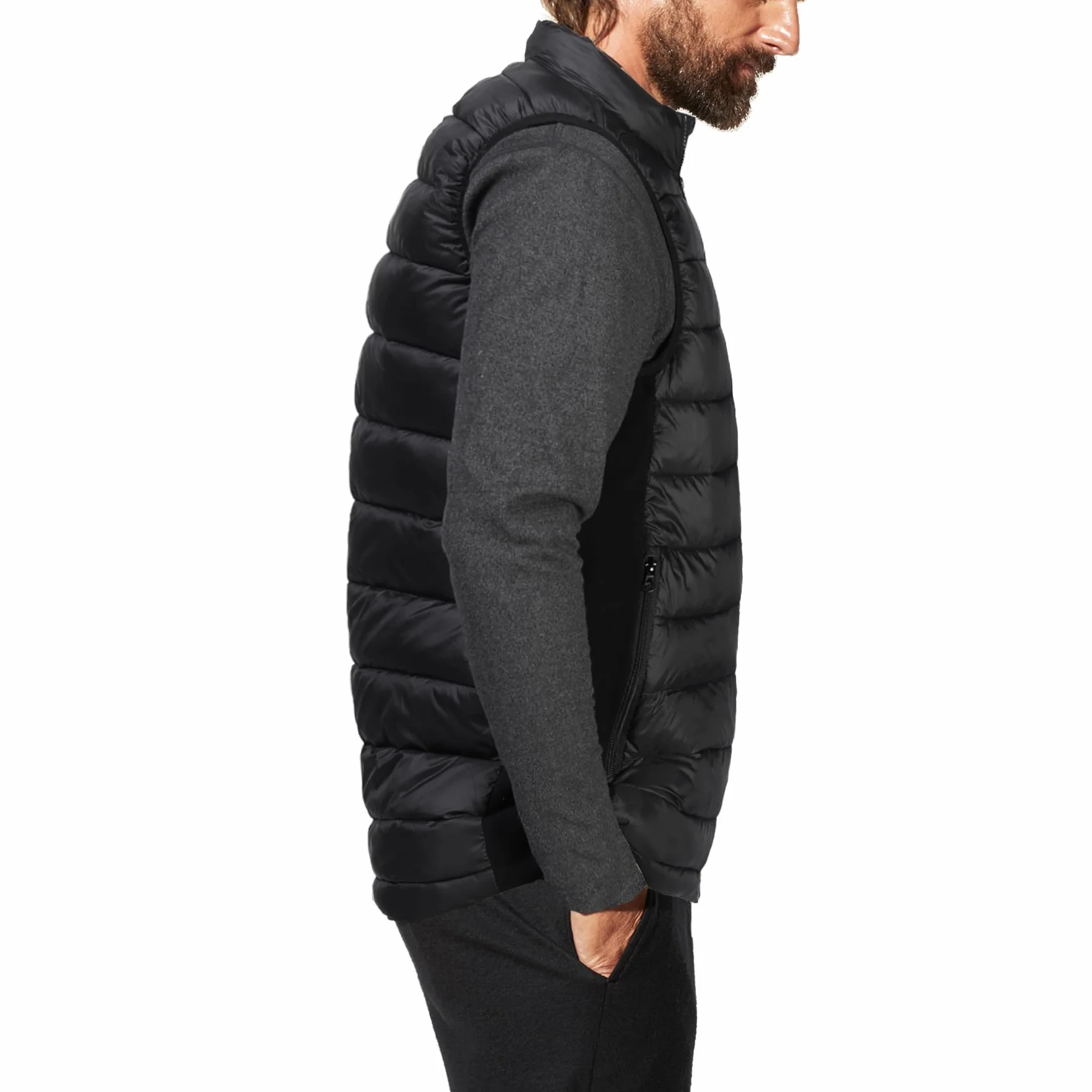 Loowoko Chaleco calefactable hombre con bateria 10000mah, chaqueta calefactable sin mangas ligera, 3 niveles de calor + 4 zonas, Para trabajar al aire libre, ciclismo, moto y esquí