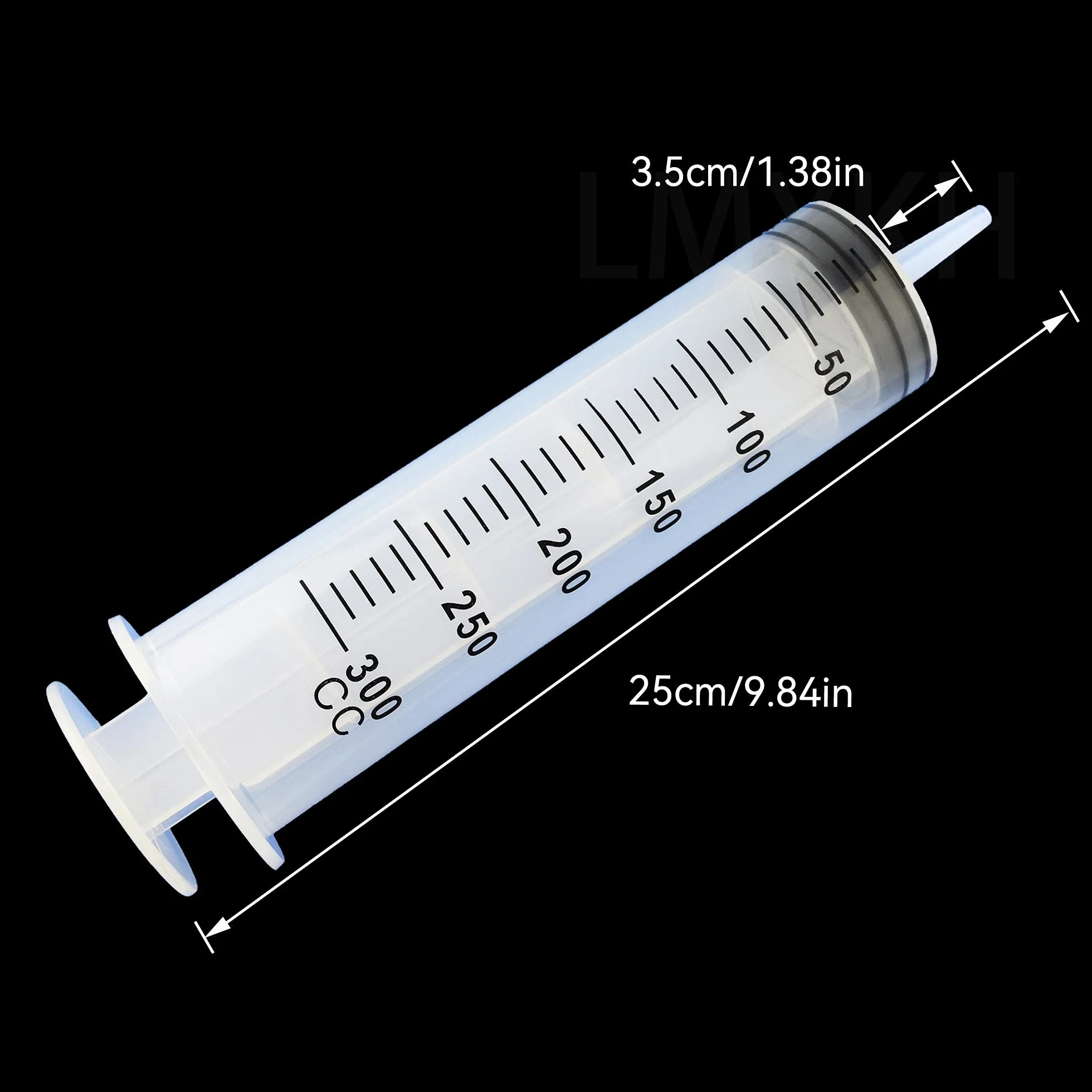 Cilindro de plástico 300 ml con manguera para laboratorio y jardín