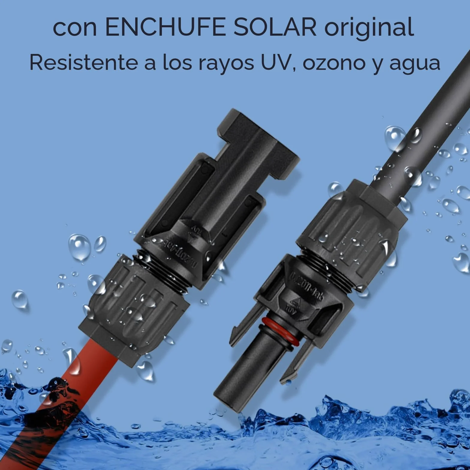 Solar cable de conexión 6mm² 5m módulo solar regulador de carga