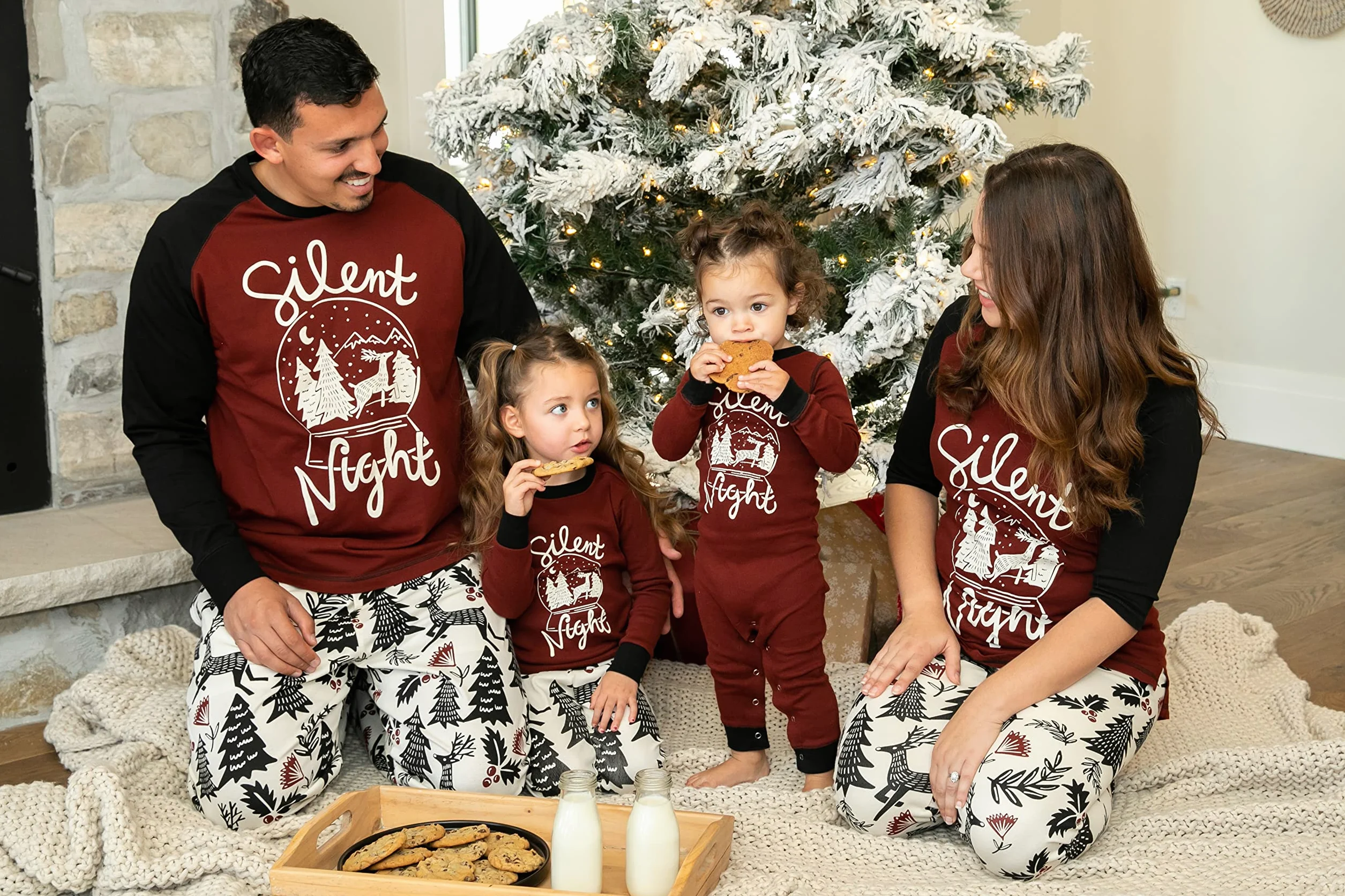 Lazy One Pijamas familiares a juego para adultos, niños y bebés