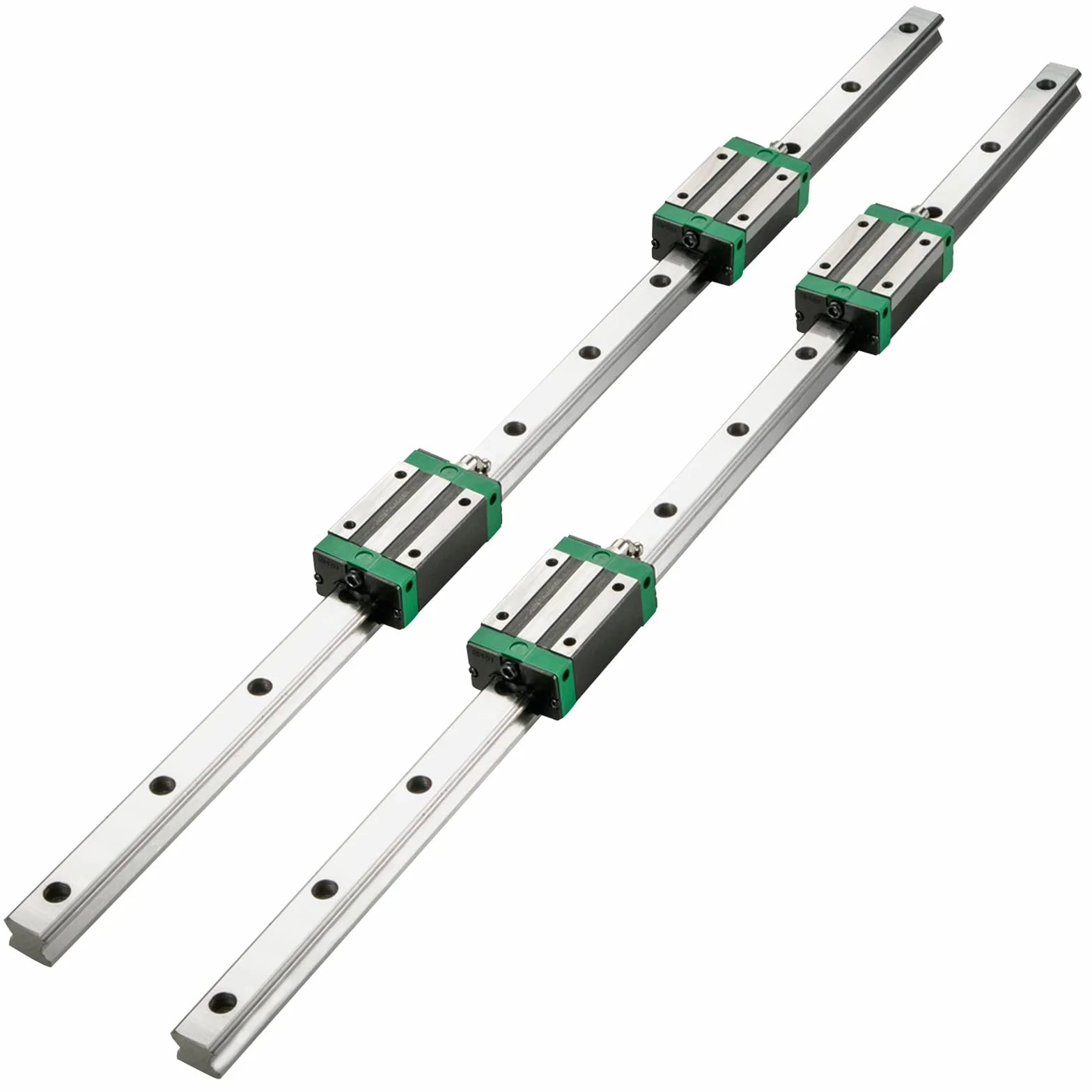 VEVOR Cojinete de Guía Lineal HSR20-1700mm 2pcs Rodamientos Riel Lineal con 4 Bloques para Máquinas Dobladoras