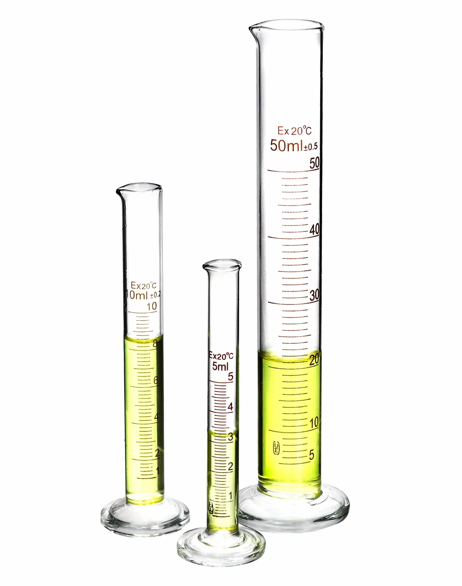 QWORK Cilindro de Medición Laboratorio 5 ml 10 ml 50 ml 100 ml con Pipetas de Vidrio