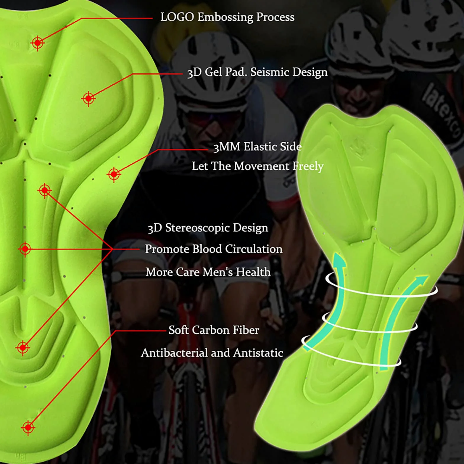 Hombres Ciclismo Jersey Traje Ropa Patrón de Rayas Bicicleta de Montaña Bicicleta de Carretera Pantalón de Manga Larga con Pechera Acolchada