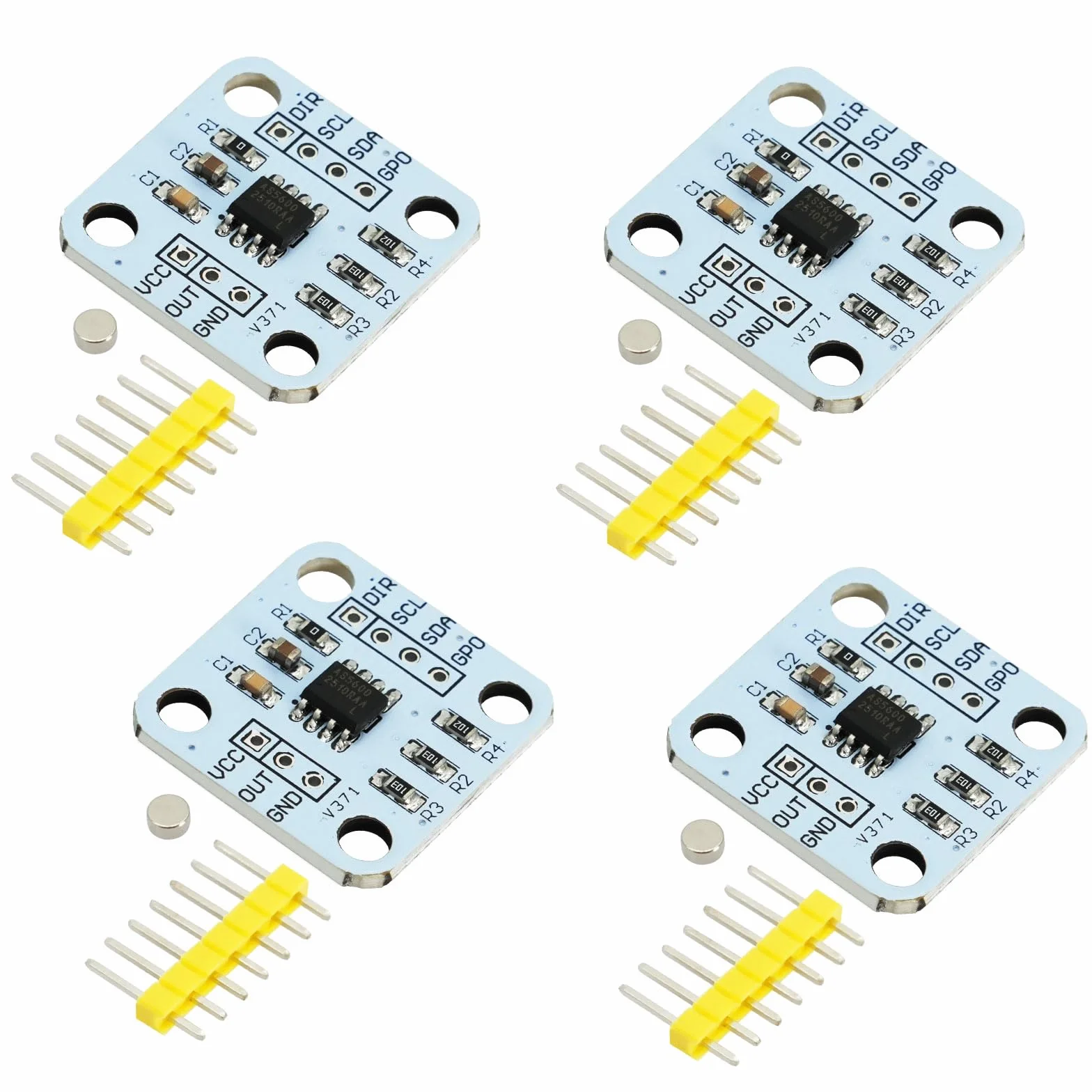 Módulo sensor de ángulo AS5600 de alta precisión 12 bits con imán