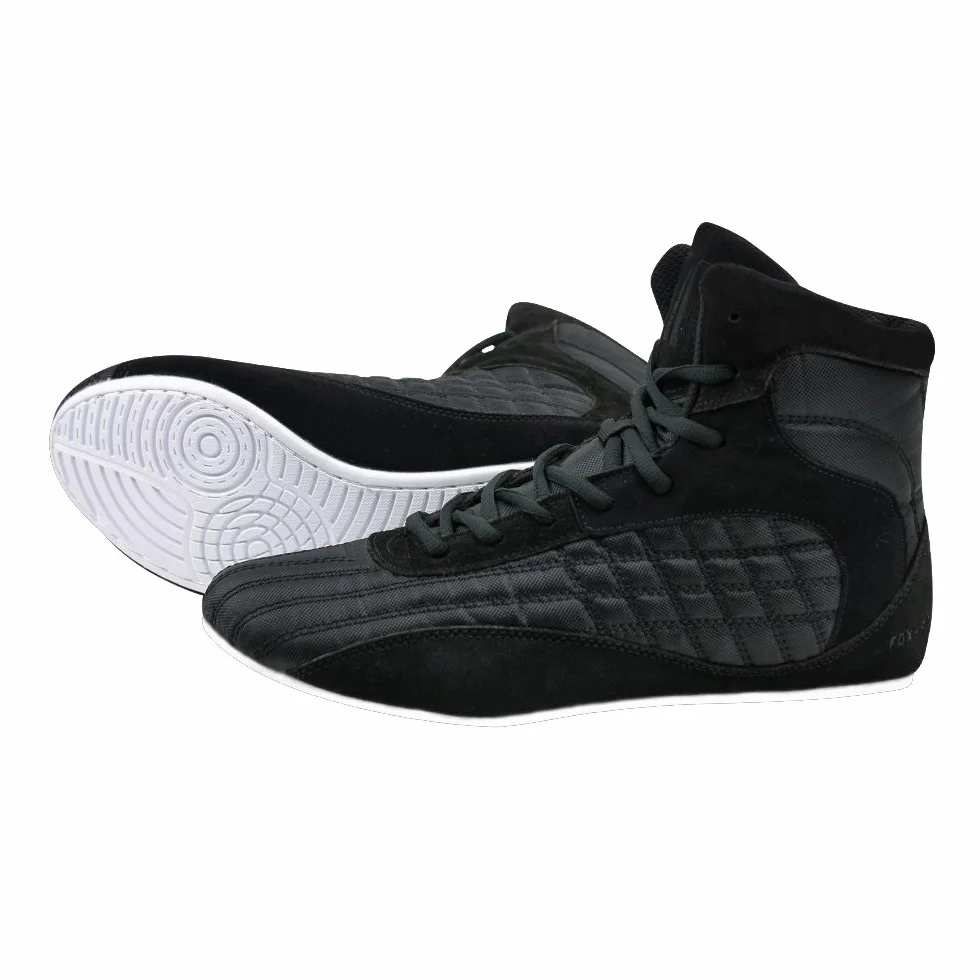 Zapatills de FOX-FIGHT para deportes de lucha, rings, fitness, color Negro, talla