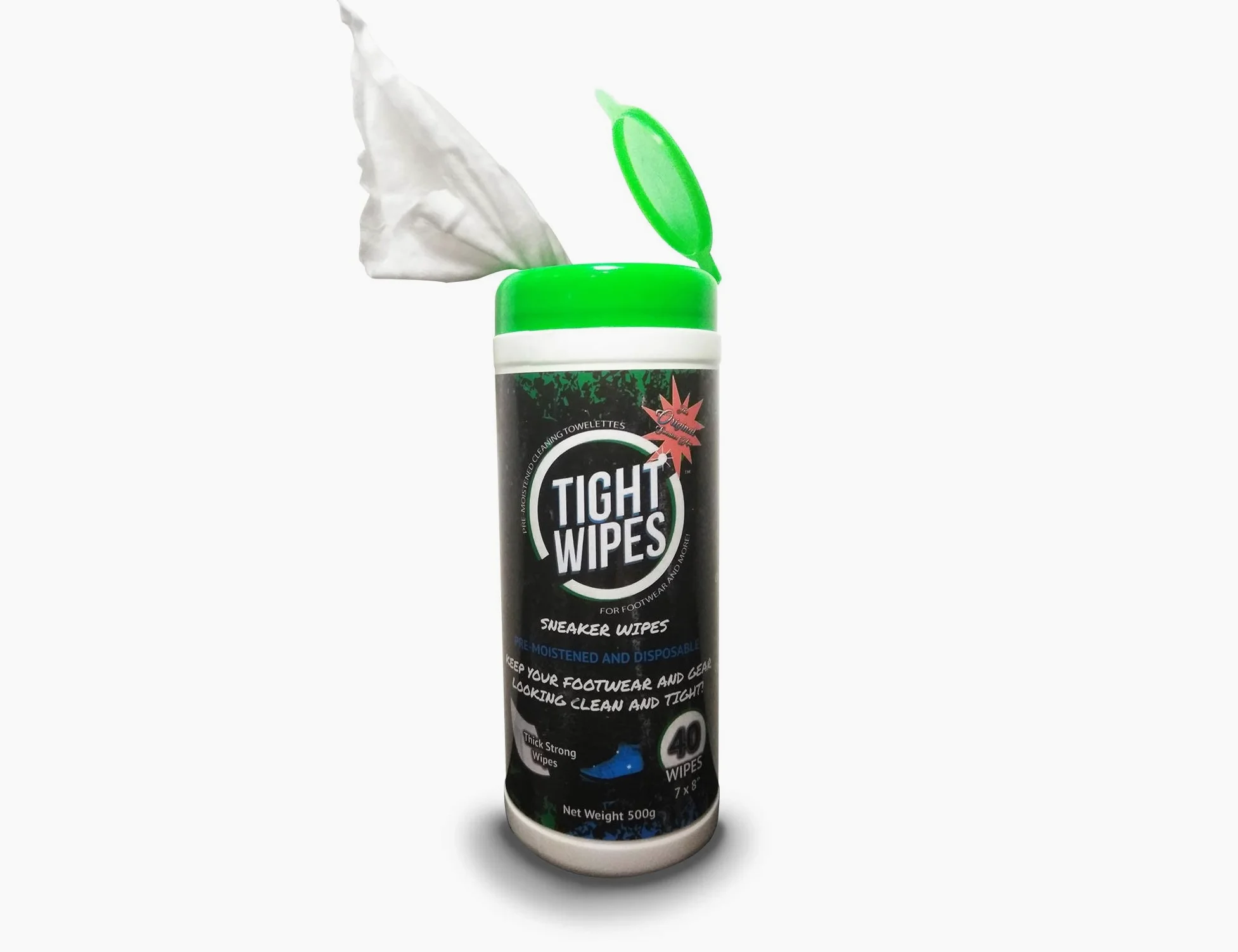 TightWipes prehumedecidas Sneaker limpiador toallitas (40 toallitas)