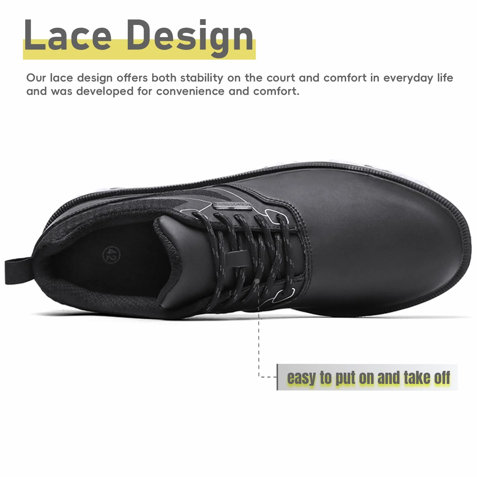 ULTIANT Zapatos de Golf para Hombre, Impermeables, Transpirables, Cordones, Zapatos de Entrenamiento