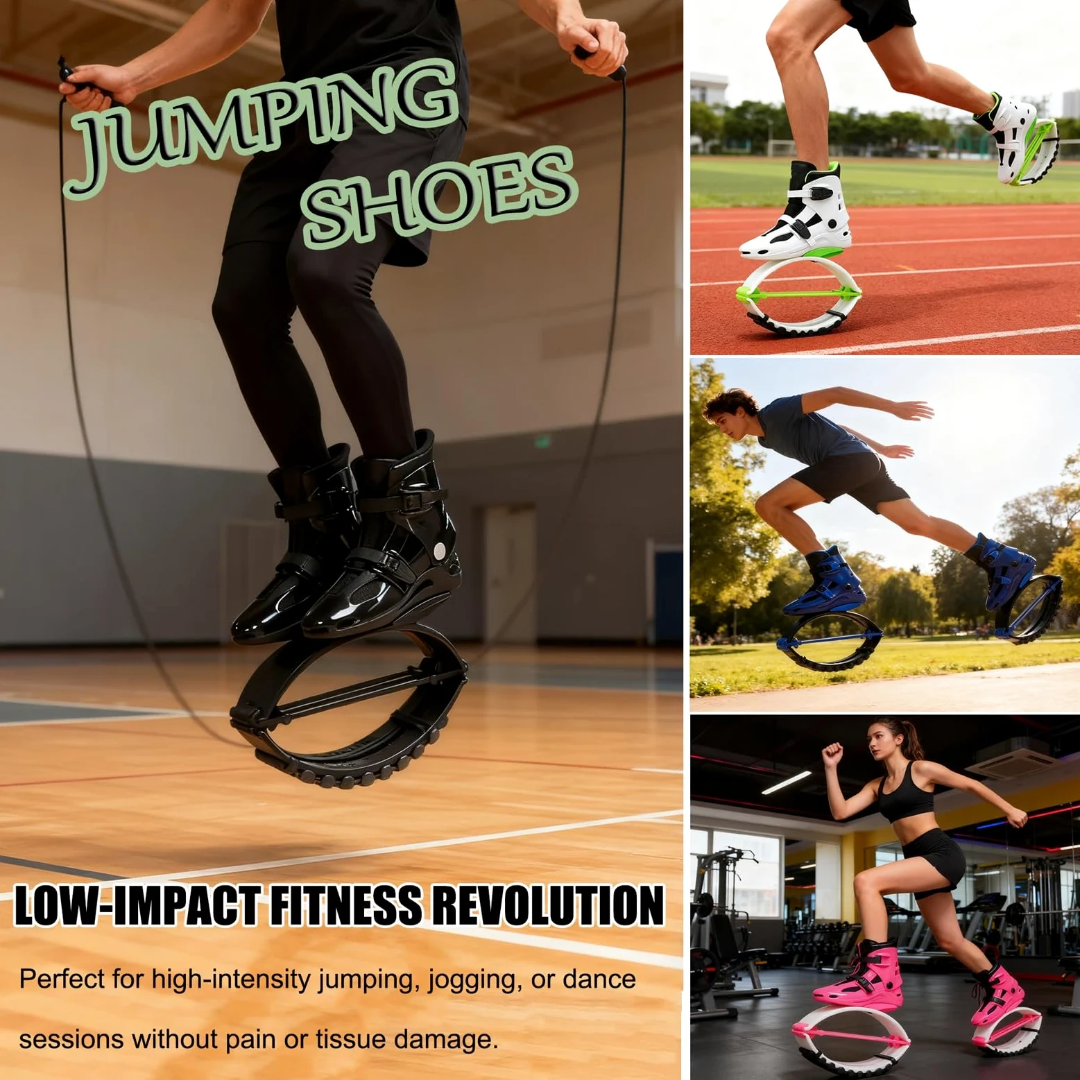 Jumps Botas Botas De Salto con Rebote De Bajo Impacto para Quemar Calorías Extra En Clases Virtuales De Fitness Tallas 35-43 EU