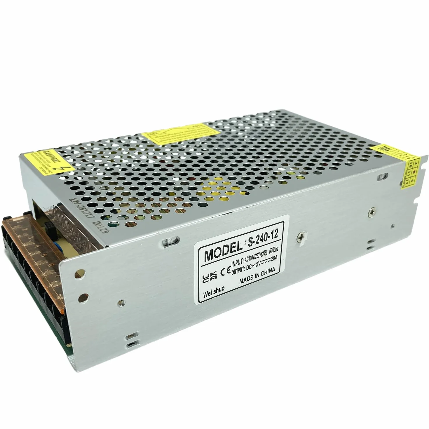 Fuente de alimentación 12V 20A 240W AC220V a DC12V transformador de conversión con protección contra cortocircuito y sobrecarga