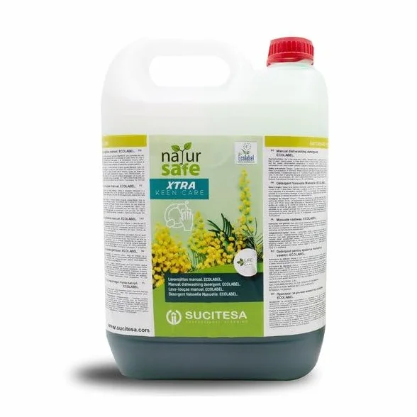 Lavavajillas Manual Ecológico 5L Natursafe-Xtra Keen Care Sello Ecolabel Espuma Duradera Sin Perfume