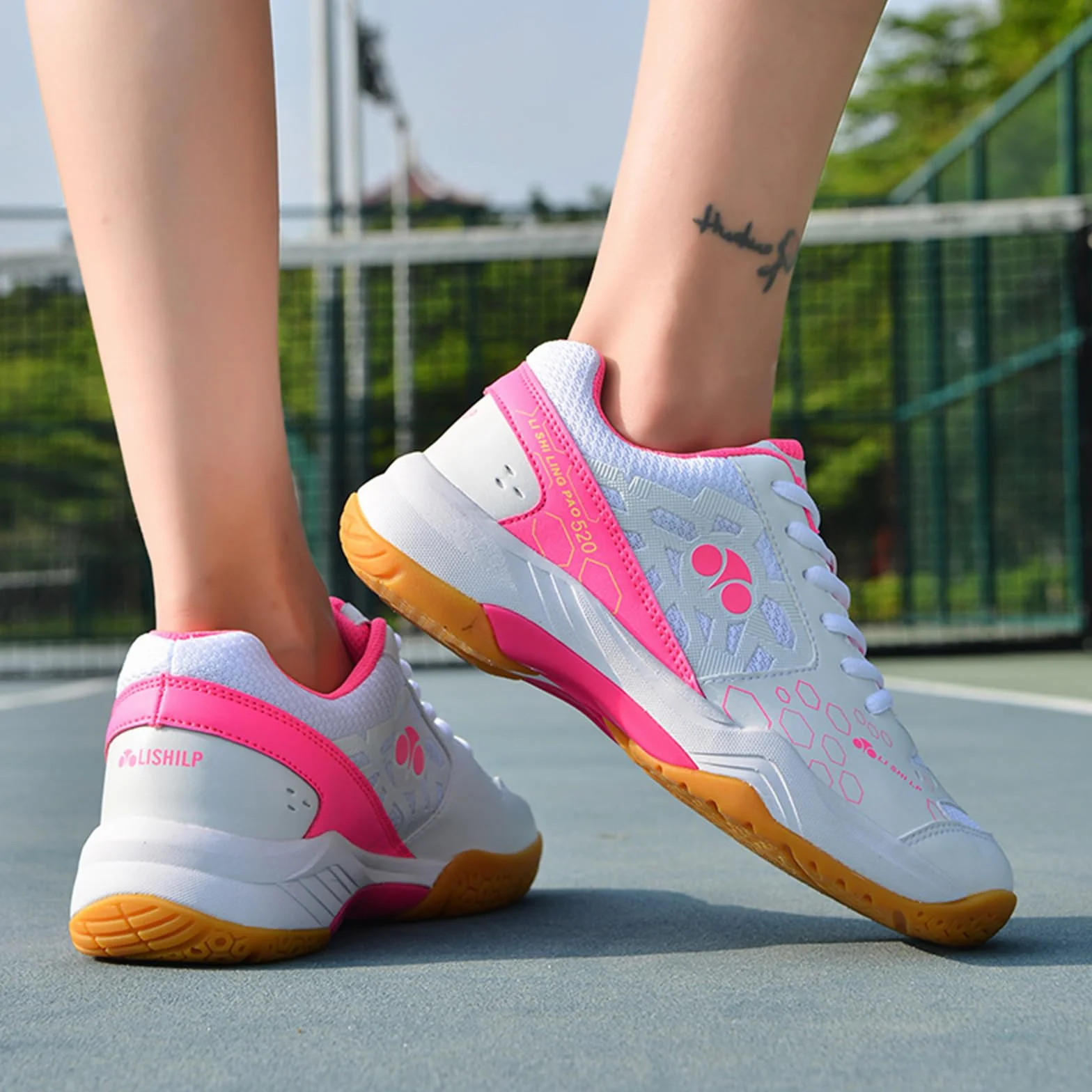 JiuQing Zapatillas De Bádminton para Hombre Y Mujer Zapatillas De Interior Zapatillas Ligeras para Squash Y Voleibol