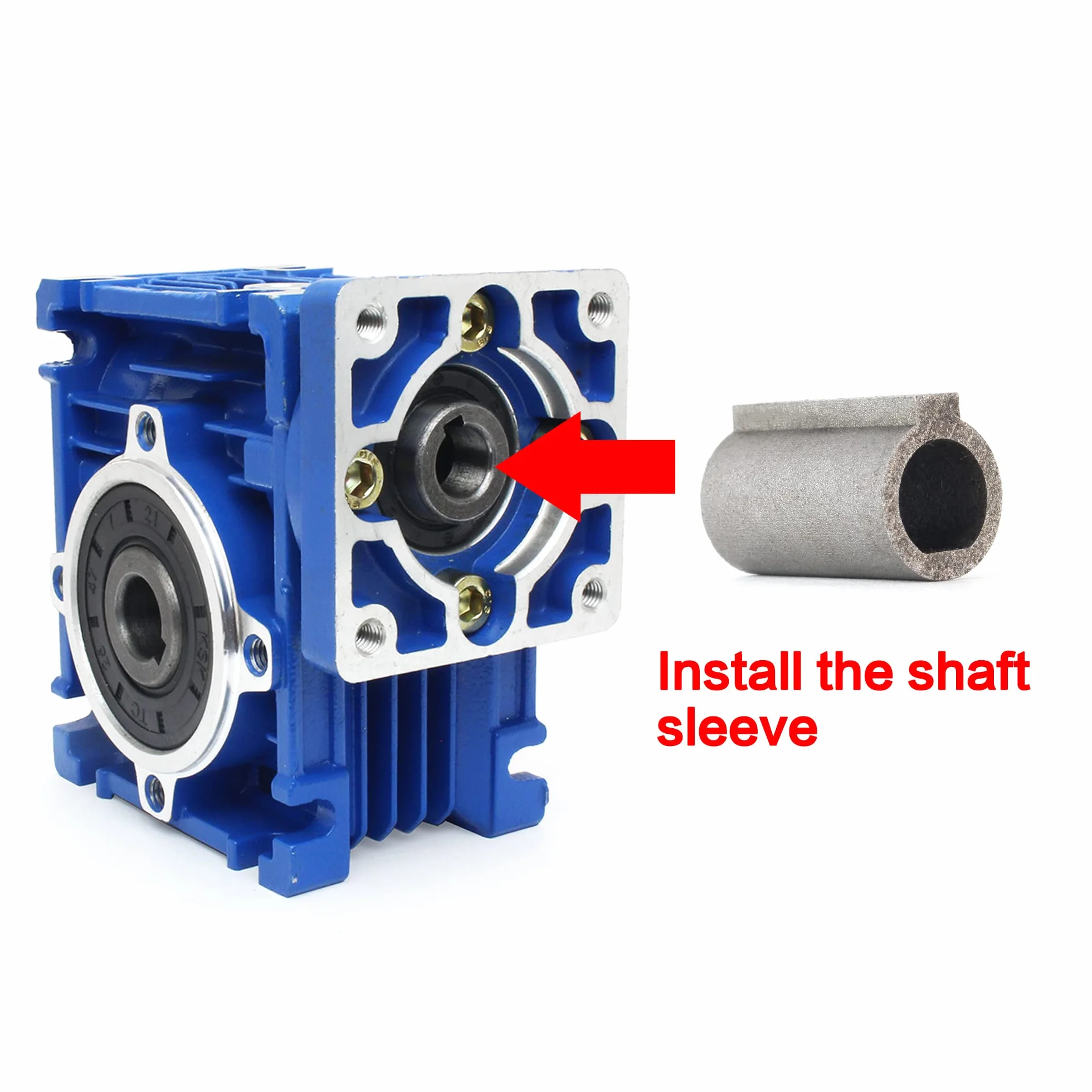 RATTMMOTOR Adaptador de Motor Eje 8mm a Orificio 11mm para RV030 Engranaje Helicoidal Reductor