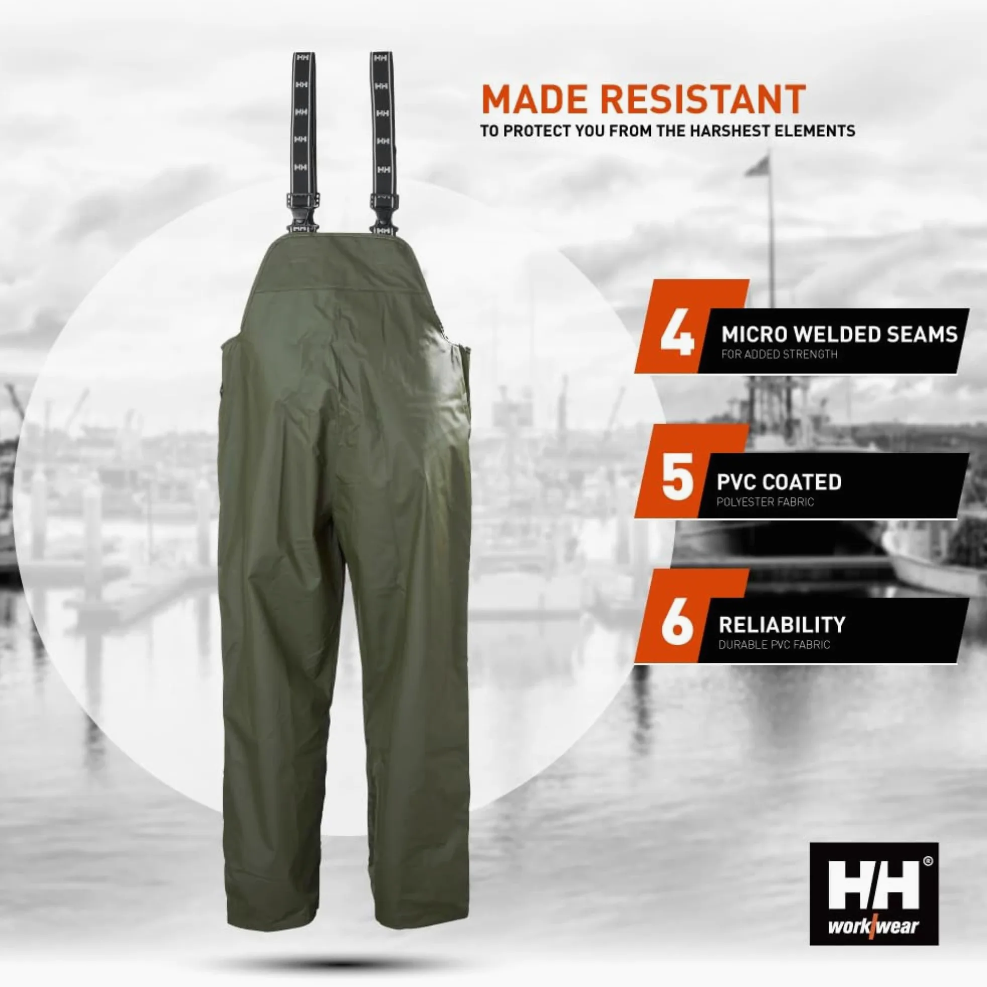 Helly Hansen 480-L70529 Mandal Babero Mono, Talla L