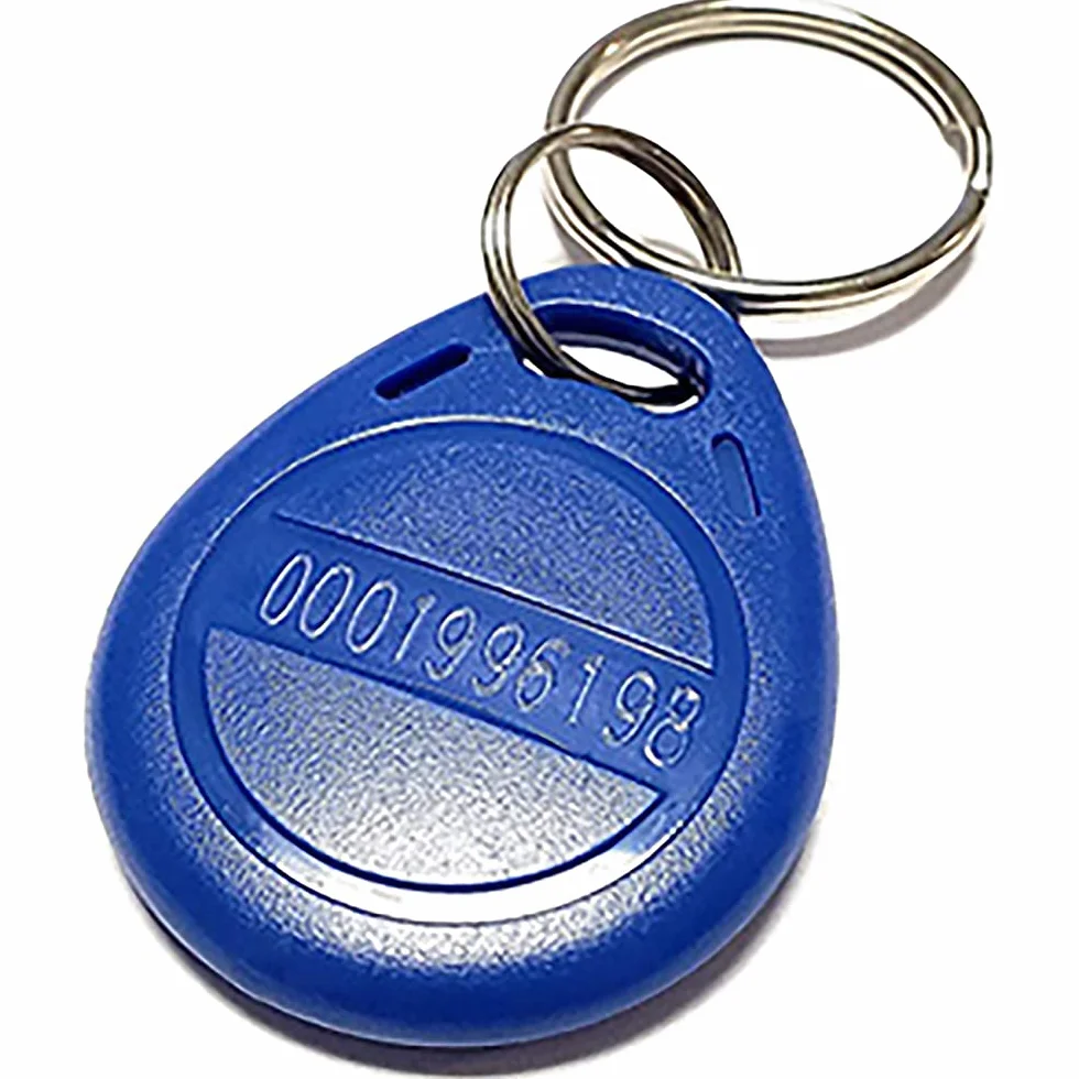 HERNAS 100pcs 125KHz RFID Key Fob Tarjeta de Control de Acceso ABS EM4100 Llavero ISO14443A Solo Lectura