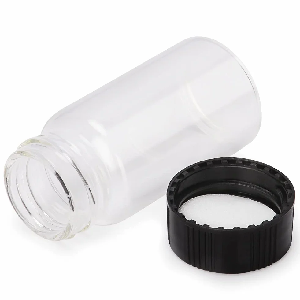 Labasics Viales Muestra de Vidrio Transparente con Tapa de Rosca, 20 ml, Paquete de 20