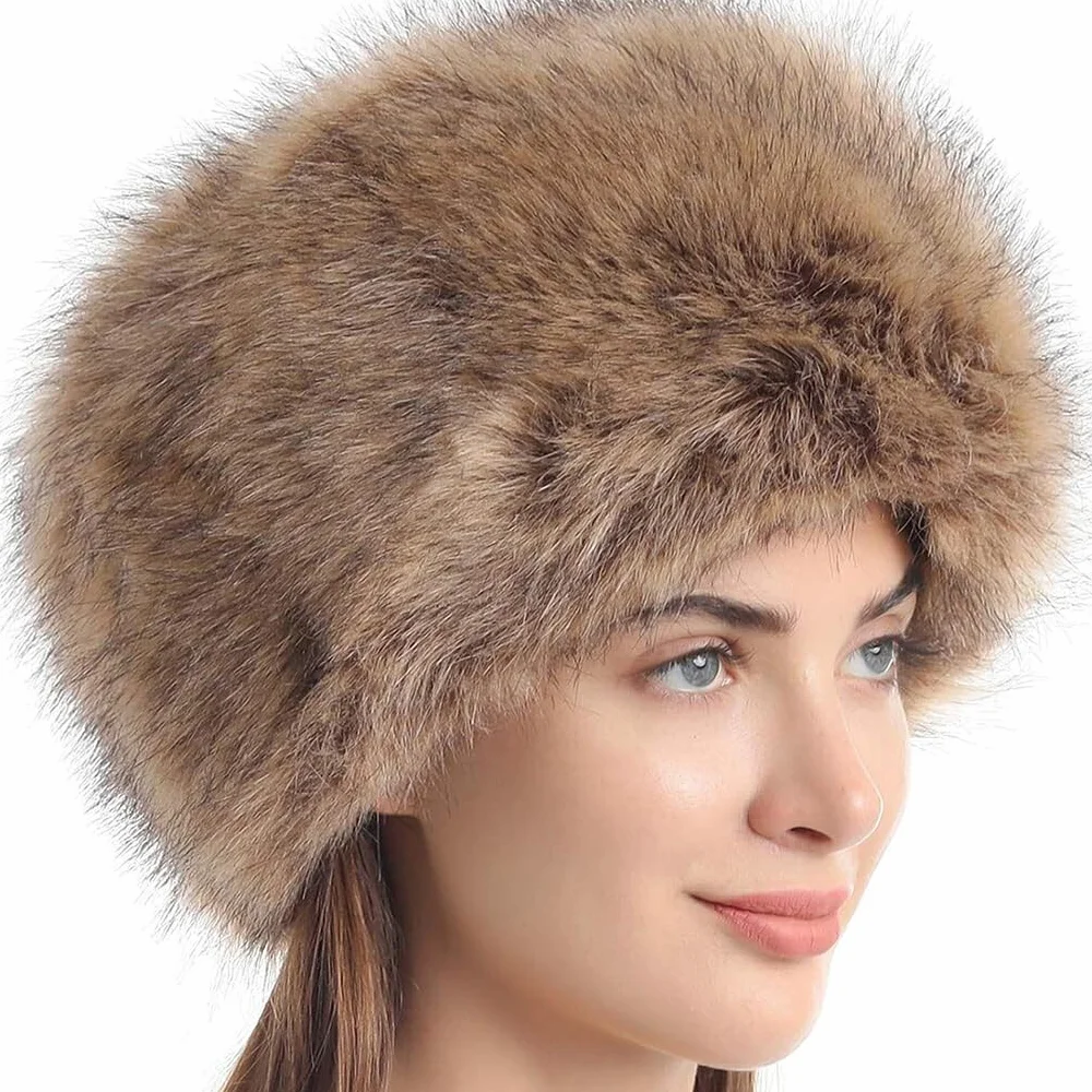 Gorro de Nieve de Invierno a Prueba de arañazos con Textura de Gama, Amplia aplicación, Gorros con Pelo de Pelo Esponjoso, artesanía Exquisita para Diario