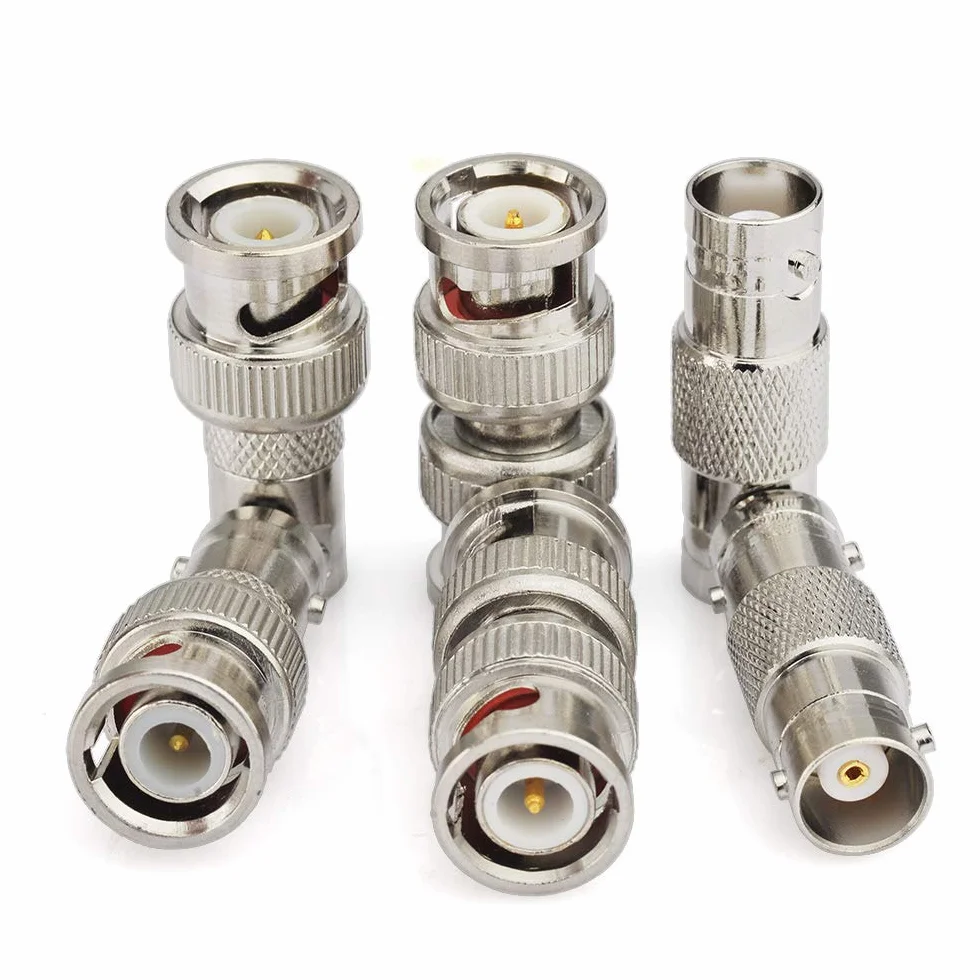 Superbat Adaptador BNC 50ohm Macho/Hembra 6 Piezas Coaxial para Antena CCTV Seguridad