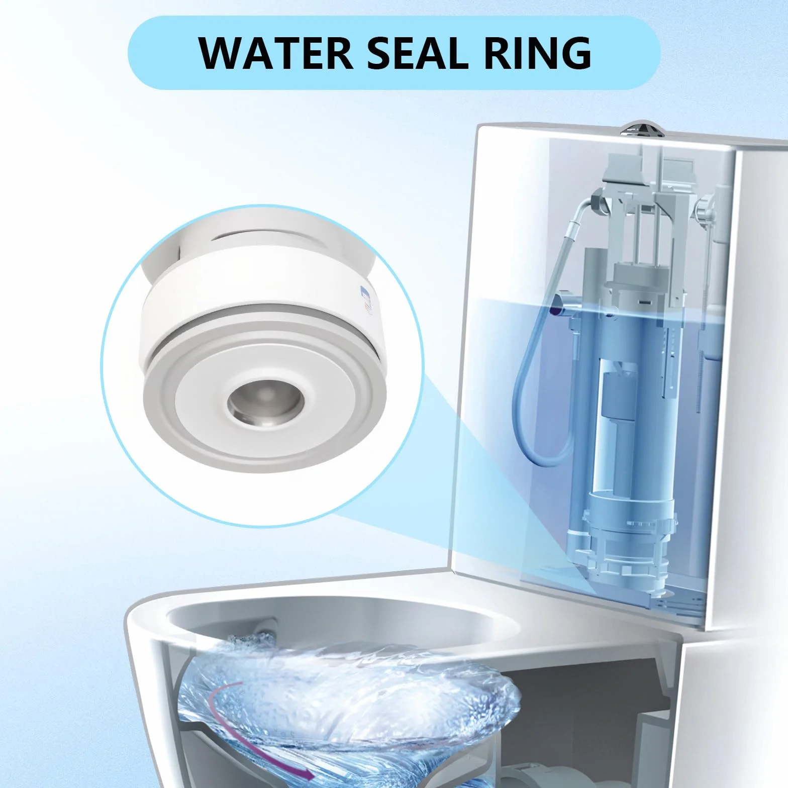 Geberit Junta de Sellado para Válvula de Descarga WC 4 Piezas Silicona Repuesto 816.418.00.1 Blanco