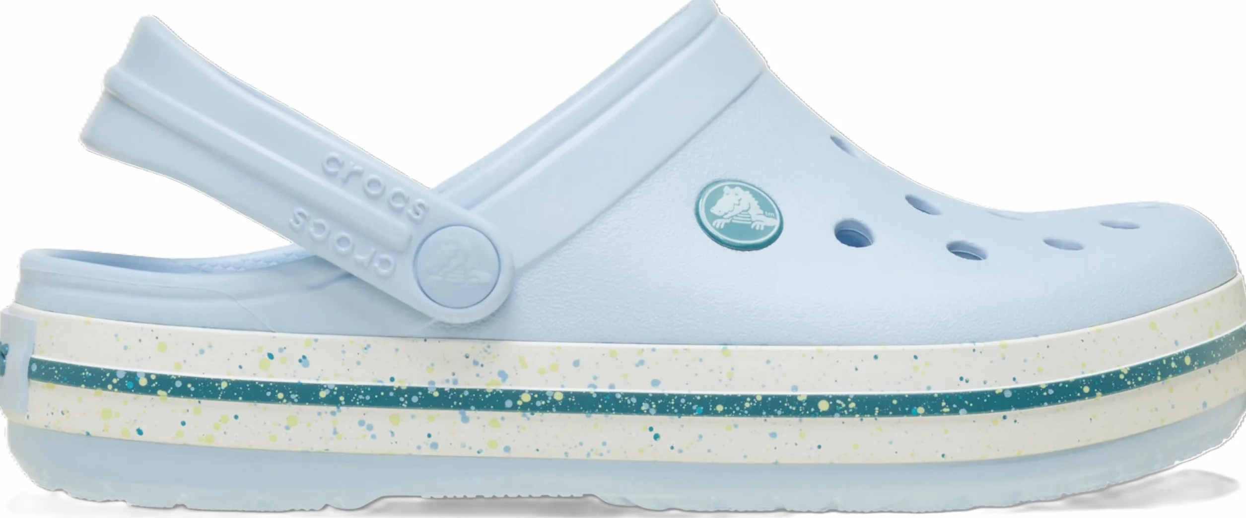 Crocs Crocband Speckled Band Clog T, Zuecos Unisex niños, Azul Escarcha, 24/25 EU
