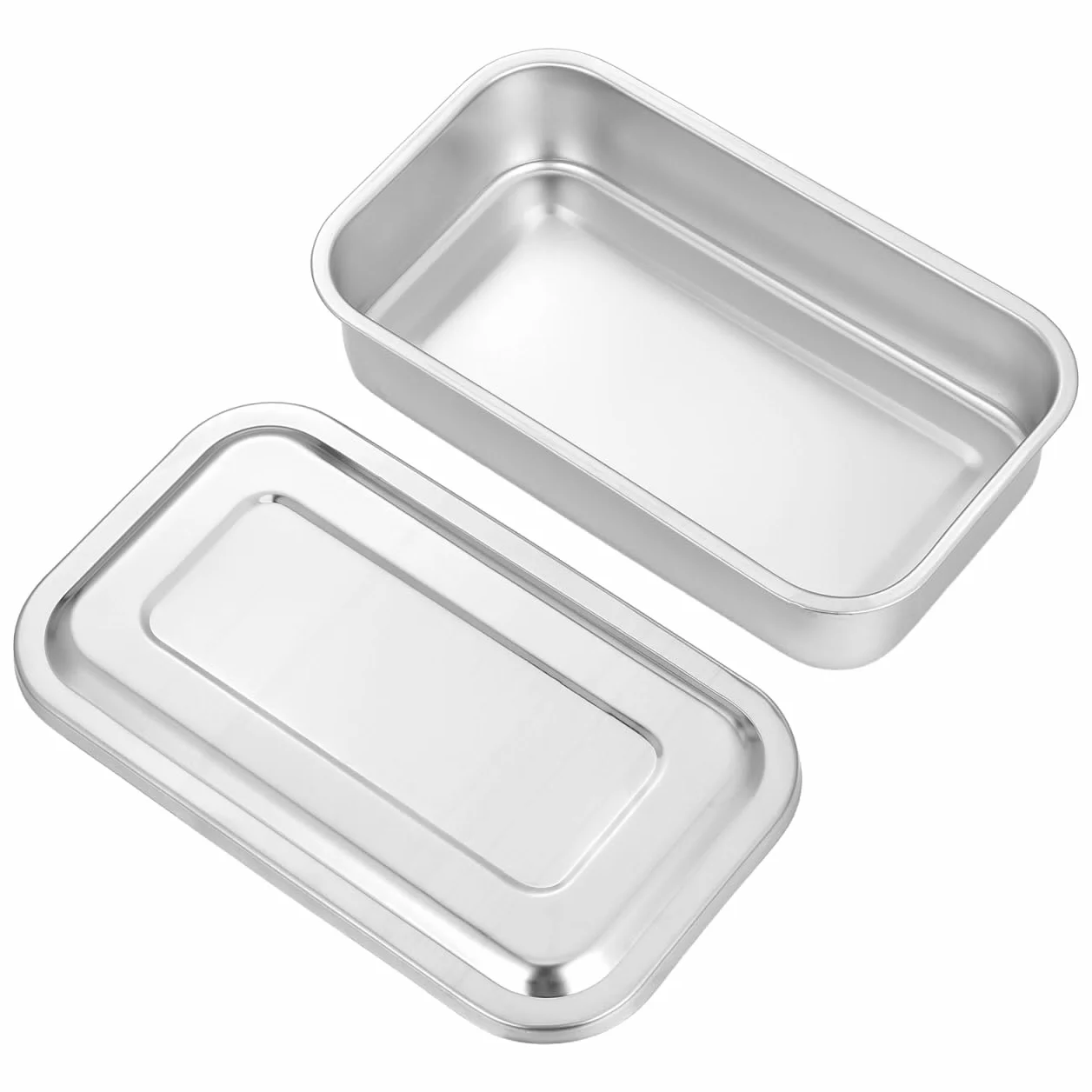 IMIKEYA Bandeja De Acero Inoxidable Con Tapa Para Instrumentos Médicos 8.26x5.11x1.77in