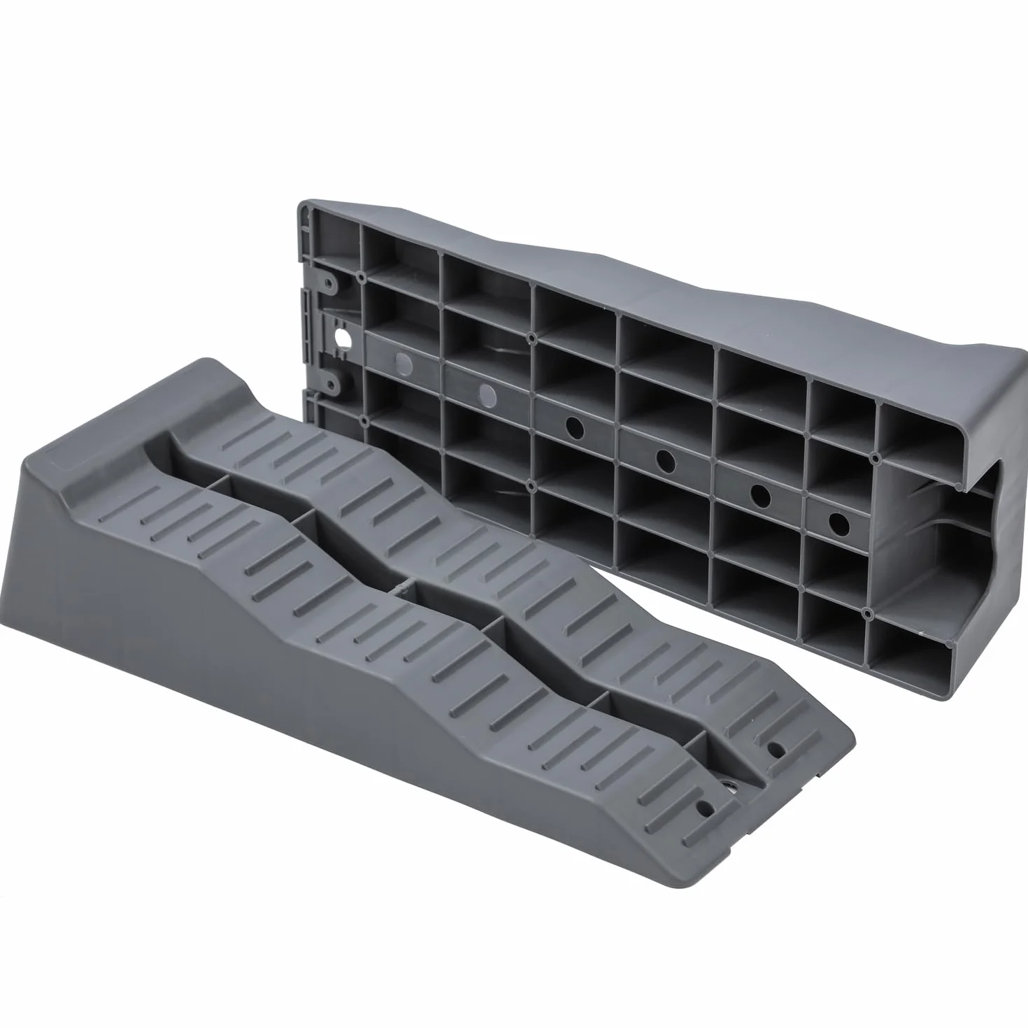 KATSU Rampas de Nivelación 2 Piezas 5 Toneladas 3 Niveles Resistente Cuñas para Caravana