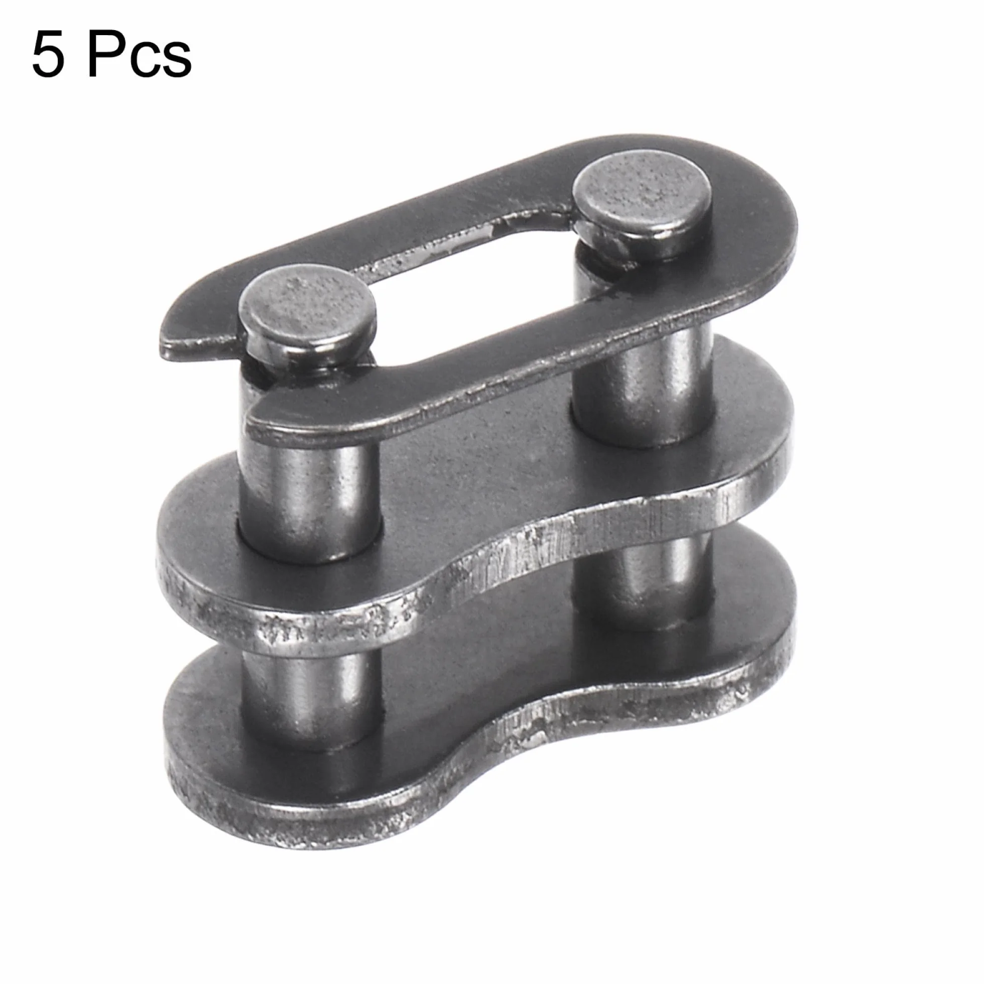 sourcing map 5uds #25 Cadena Maestro Conector Enlace Rodillo 1/4" Paso Carbono Acero para 04C Cadena