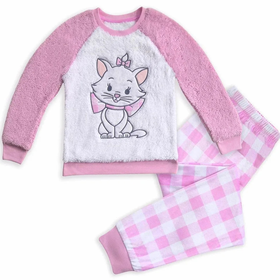 Disney Marie - Conjunto de pijama de forro polar para niña