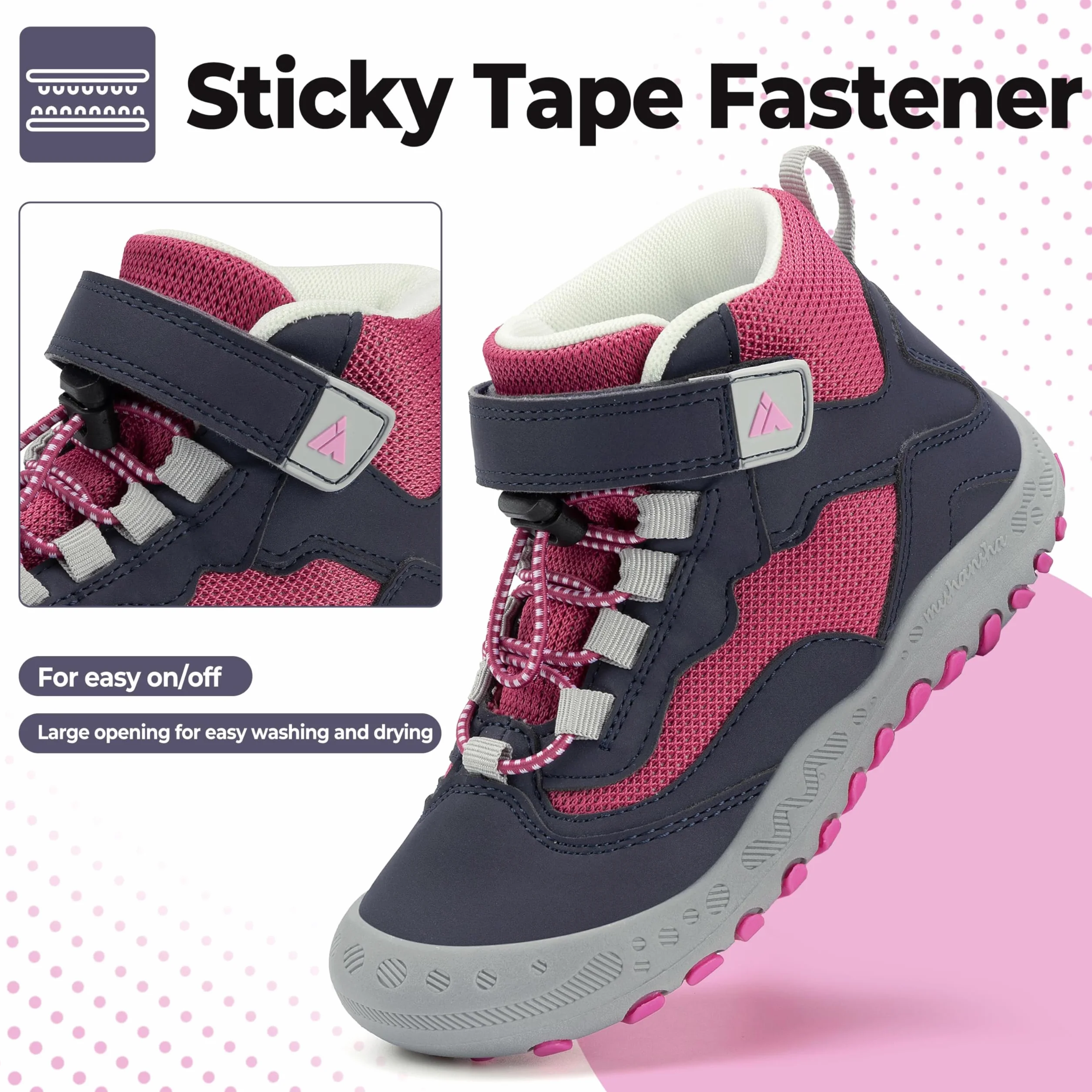 Mishansha Niña Zapatillas de Trekking Cómodas Ligero Botas de Senderismo Transpirables Zapatos de Deporte GR.24-38