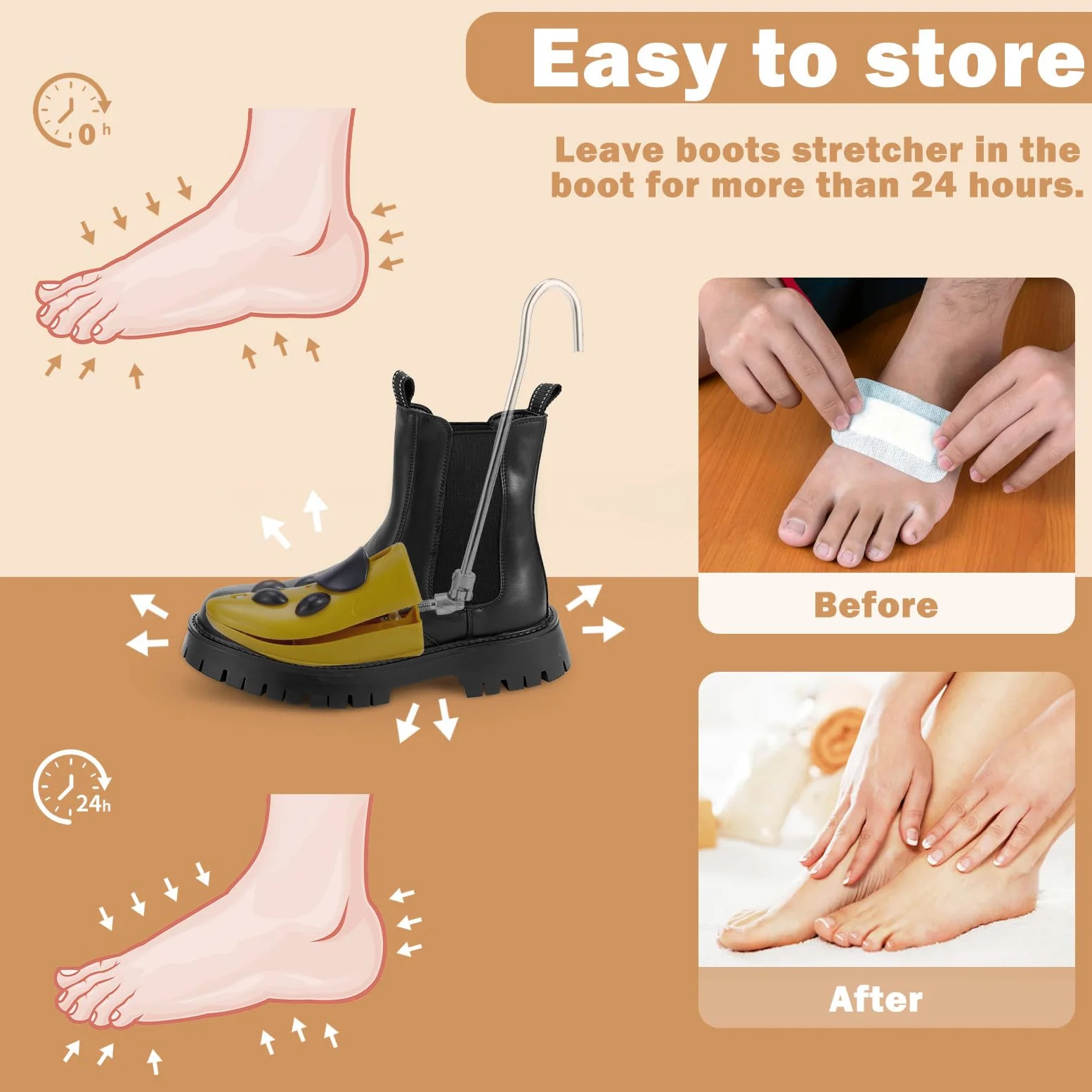 Hormas Zapatos Para Botas, Profesional Estirador de Zapatos, Ajustable Altura Hormas de Plástico, Portátil Horma Zapatos para Hombre y Mujer