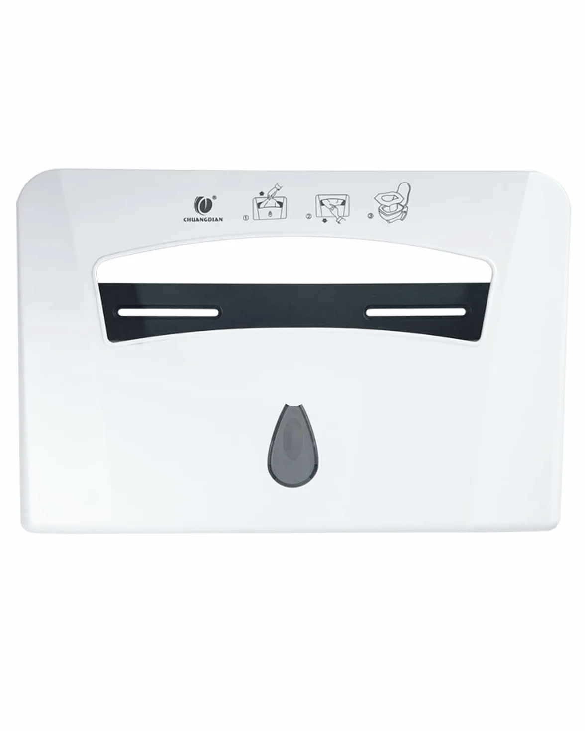 Dispensador de fundas para asiento de inodoro CHUANGDIAN, montado en pared, blanco