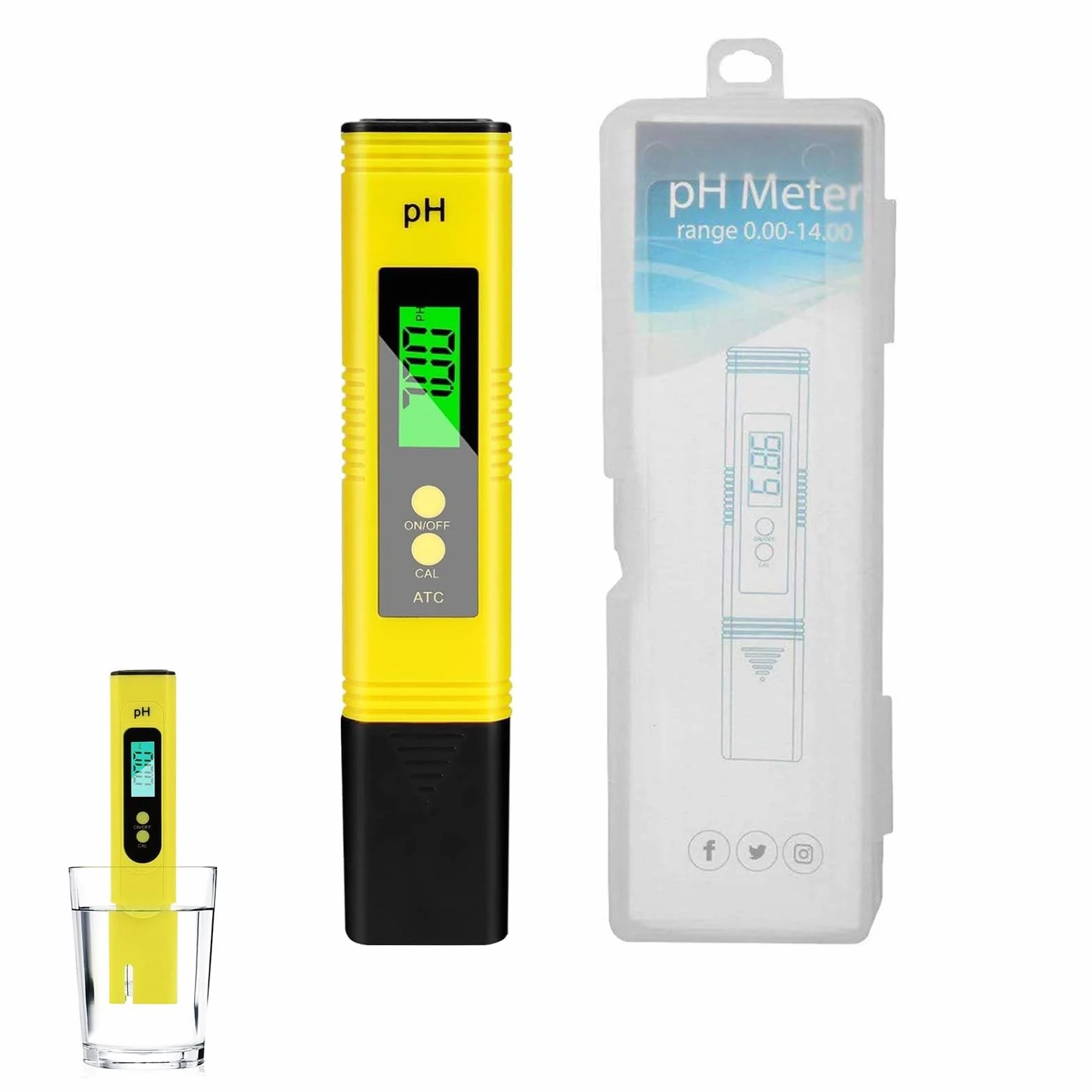 Medidor de PH Digital LCD Portátil Alta Precisión 0,01 0-14 N03-PH Acidity Meter