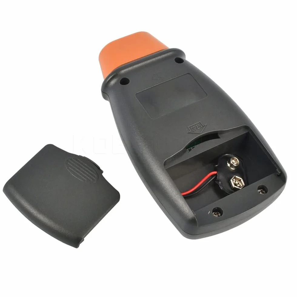 Mengshen Tacómetro Digital 2.5-99999 RPM Láser Sin Contacto Medidor De Velocidad De Rotación Con Cinta Reflectante Batería 9V