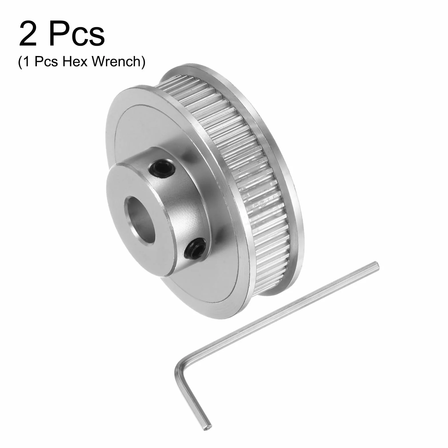 sourcing map 2GT Polea 60 Dientes 8mm 40mm Aluminio Correa Distribución CNC