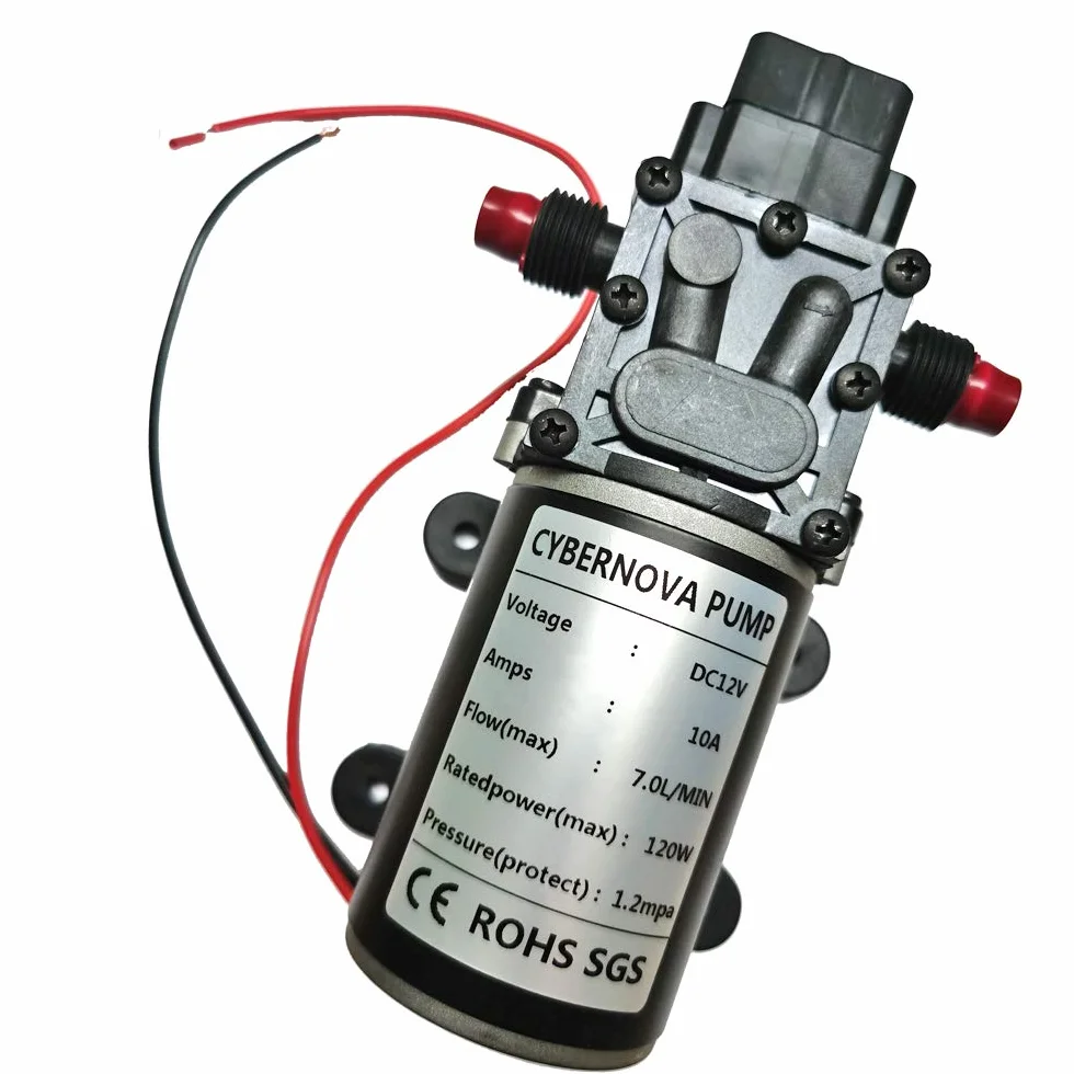 CYBERNOVA Bomba de agua de diafragma autocebante DC12V 7L/min alta presión para camping barco RV