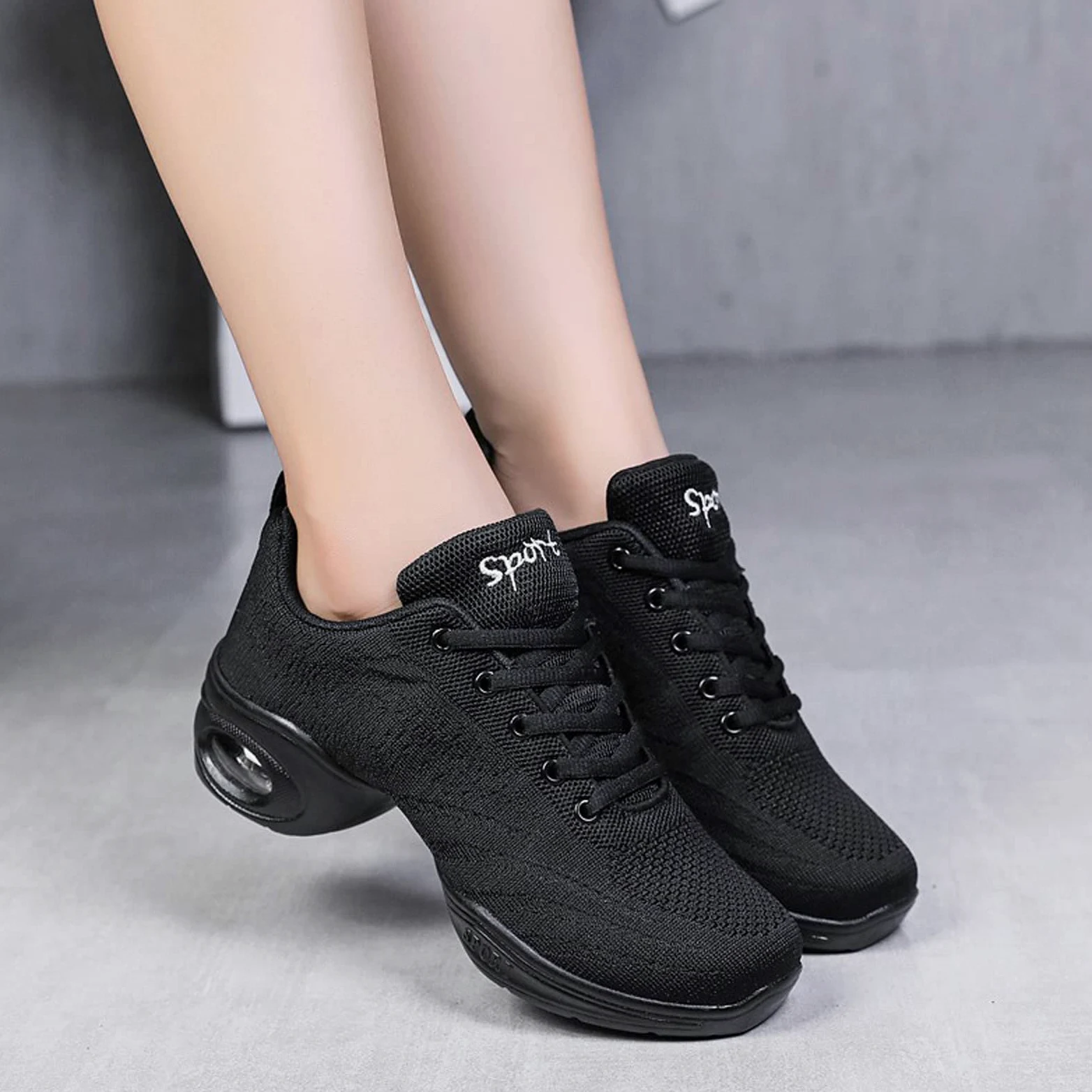 Meidiastra Zapatos de Jazz para Mujer, con Cordones, Suela Dividida, cojín de Aire, Plataforma Moderna