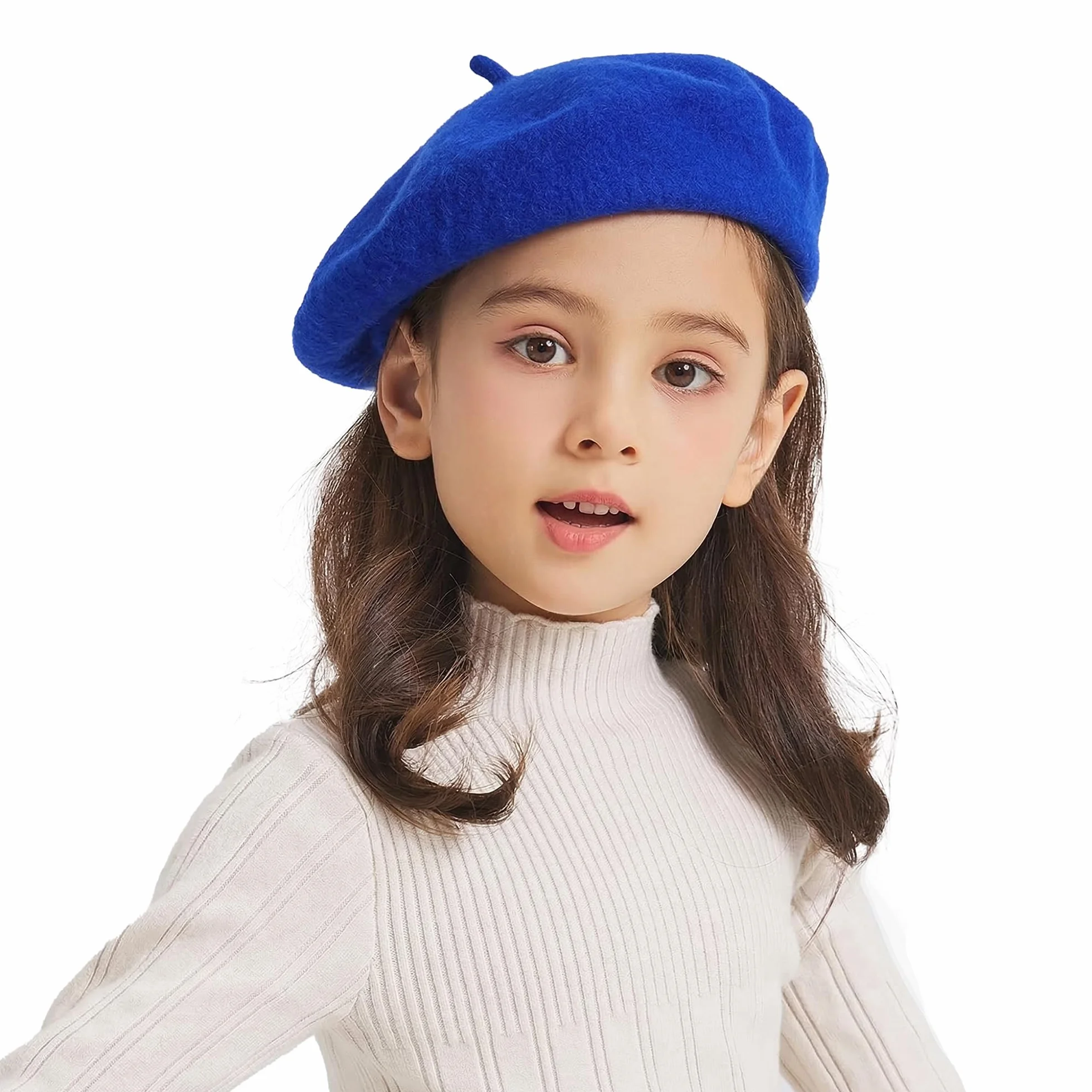 ZLYC Clásica Boina de Lana para Niñas Niños Moderna Artista Francés