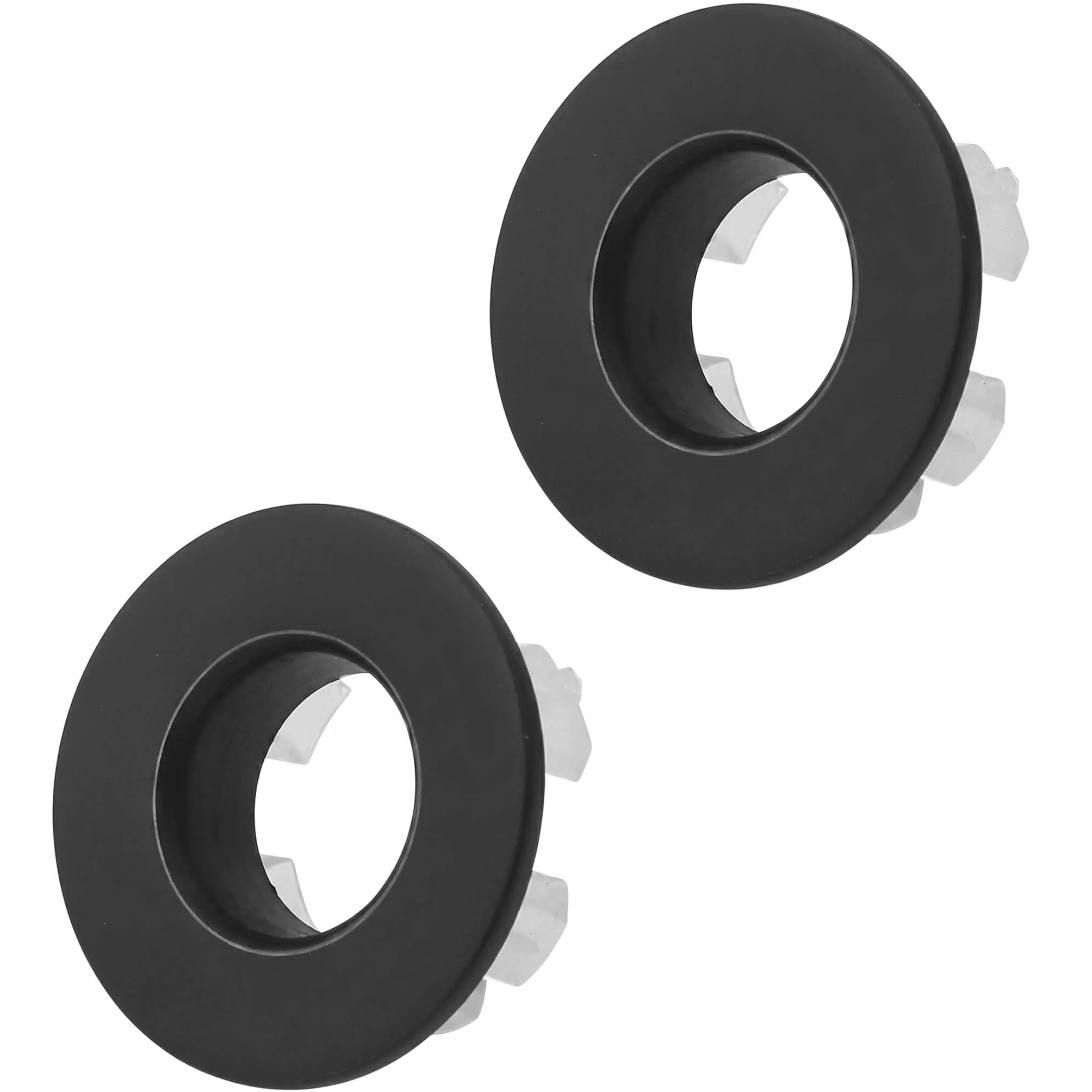 Anillo Rebosadero Lavabo Cobre Puro Negro Mate, Tapa Rebosadero Universal para Orificios 22-24mm, Lavamanos Baño y Fregadero Cocina