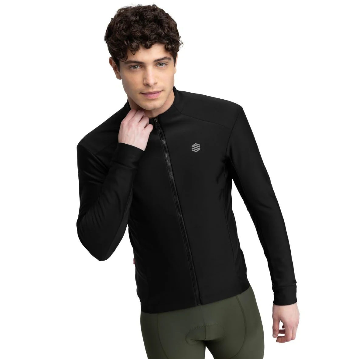 SIROKO - Chaqueta de Ciclismo J1 Furkapass - L - Negro