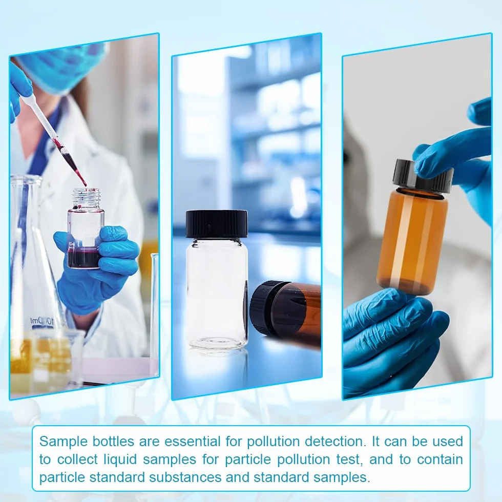 Flacons en verre brun 5 ml 10 ml 15 ml 20 ml 30 ml 40 ml 50 ml avec bouchon plastique et capsule à vis